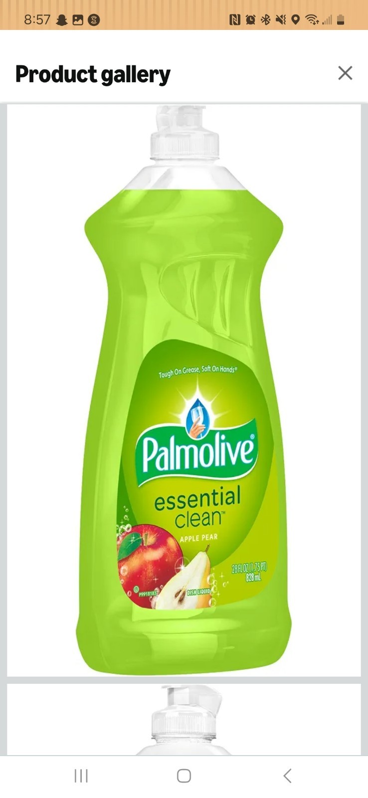 Palmolive Essential Clean Apple Pear Dish Liquid 28 fl oz Tough on Grease