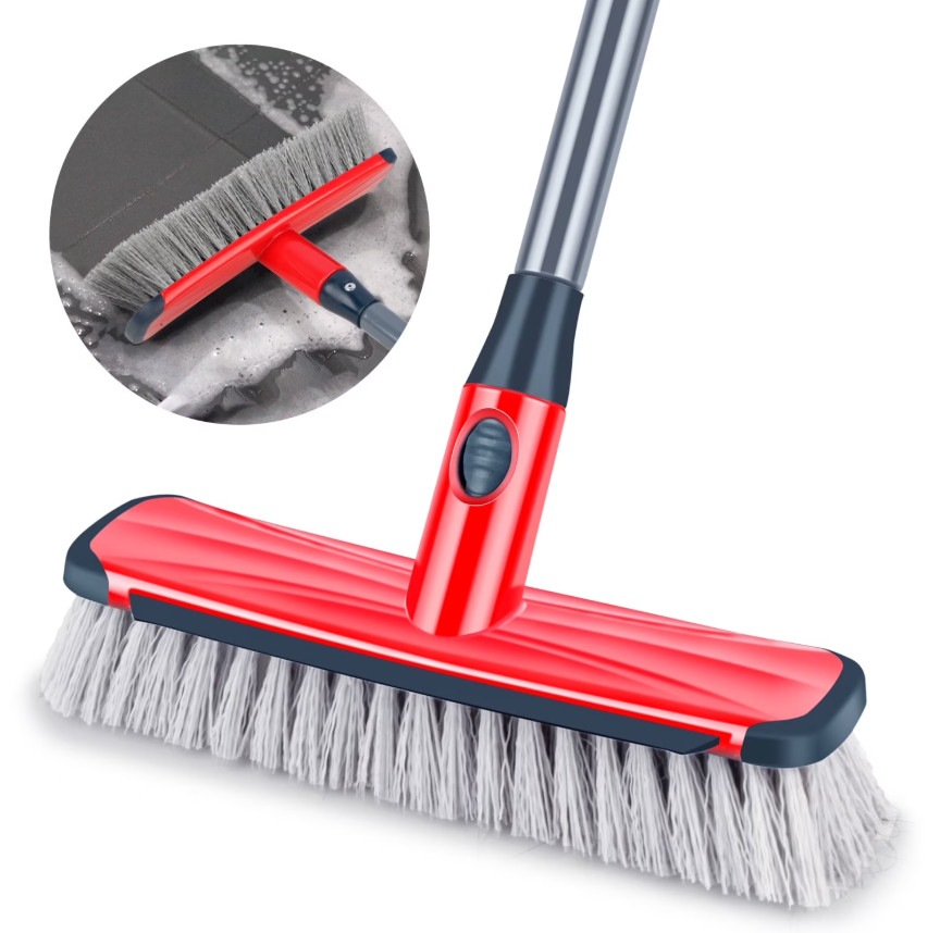 Floor Scrub Brush Long Handle Bathroom Shower Outdoor Deck Cleaning Brush Tool