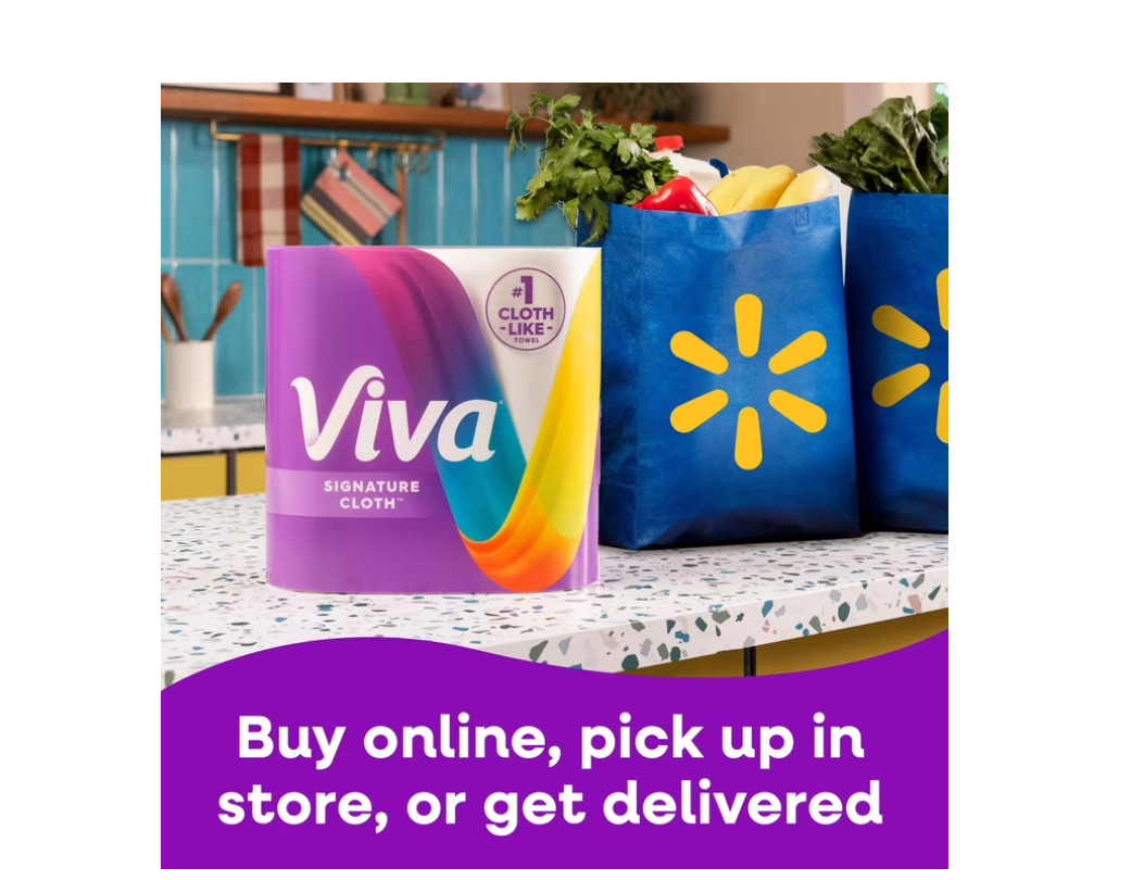 Viva Signature Cloth Paper Towels, 8 Triple Rolls, 129 Sheets per Roll