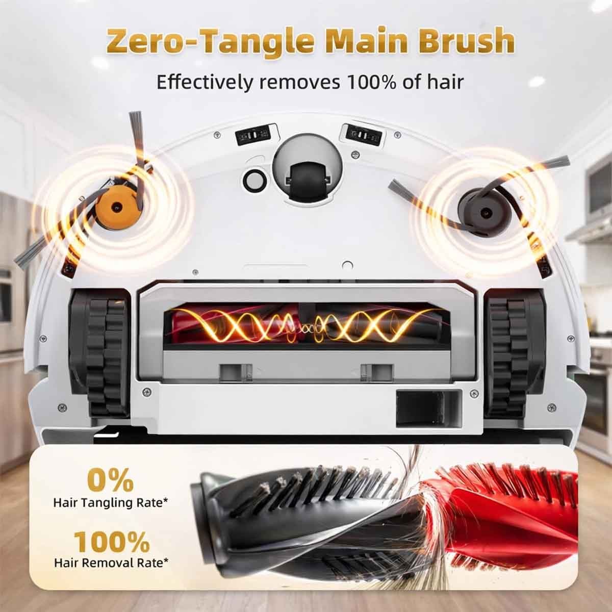 Main Brush Replacement Pair for Roborock Qrevo Curv Robot Vacuum Cleaner USA