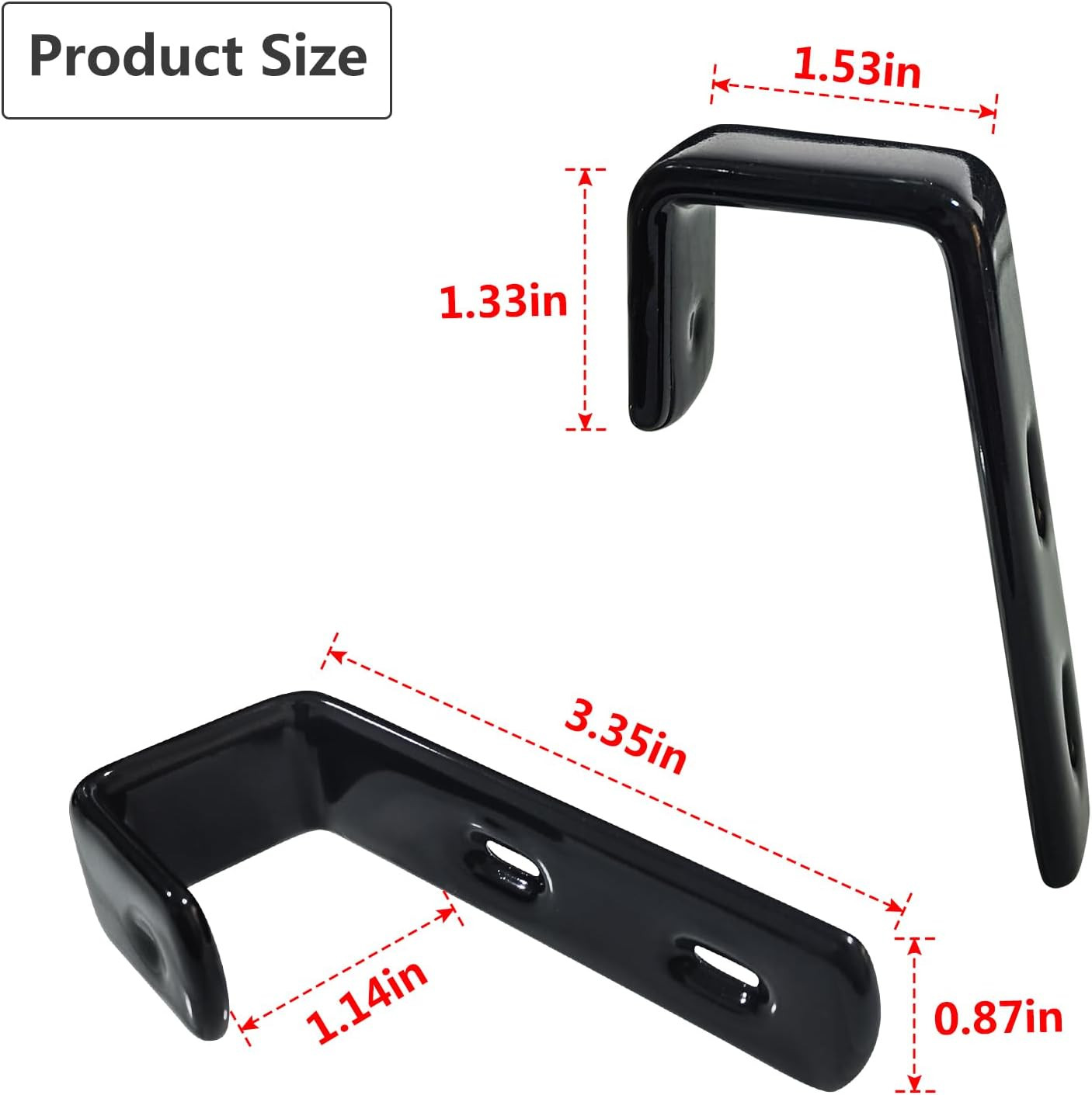 4pcs Iron Bunk Bed Ladder Brackets, PVC Coated Stainless Steel Angled Ladder Hoo