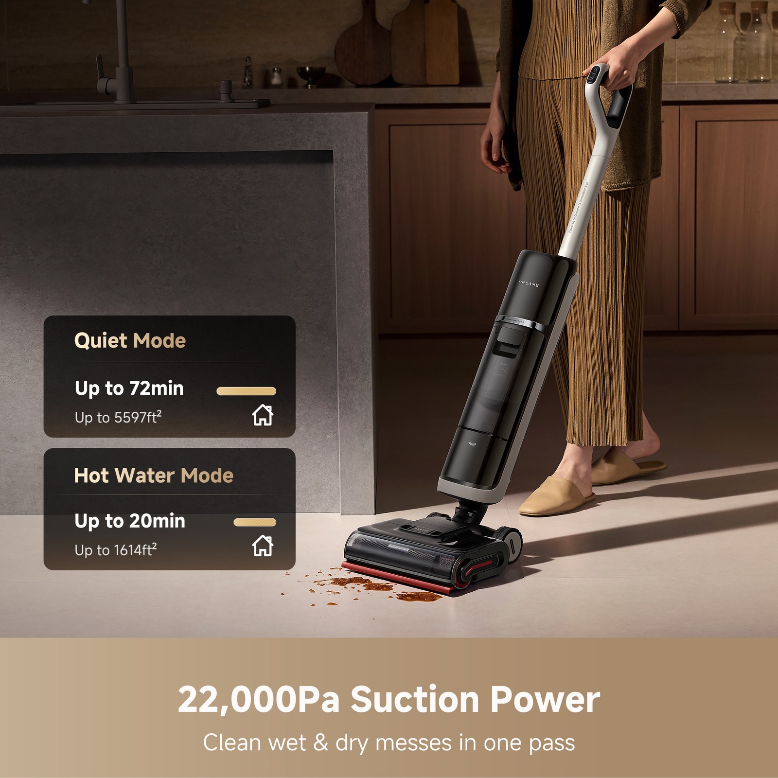 DREAME H15 Pro Heat Wet Dry Vacuum 194°F Hot Air Dry 22KPa｜Certified Refurbished