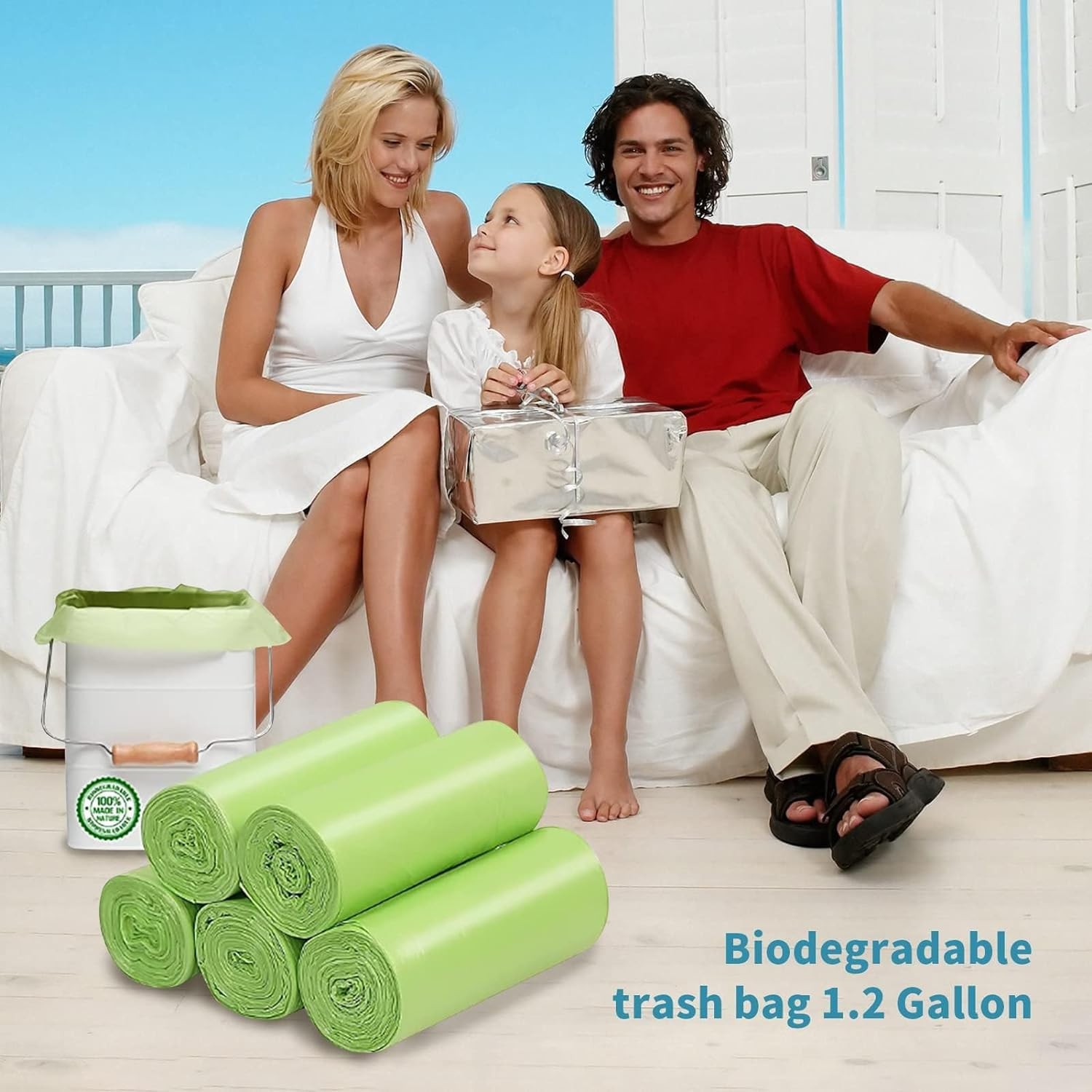 Small Trash Bags 1.2 Gallon – 120 Count Compost Bags