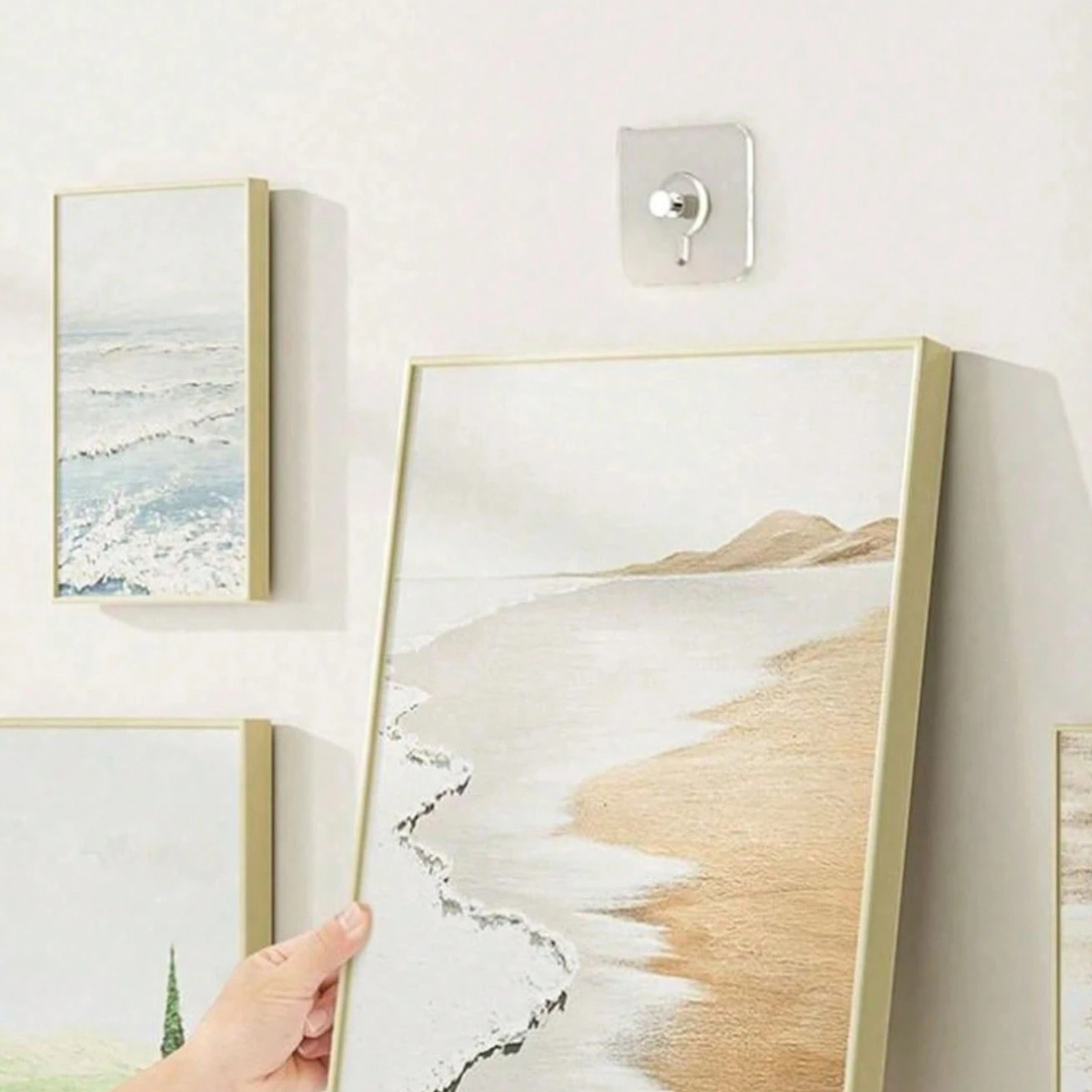 Self-Adhesive Picture Frame Hooks – Heavy-Duty Wall Hangers for Frames, Painting
