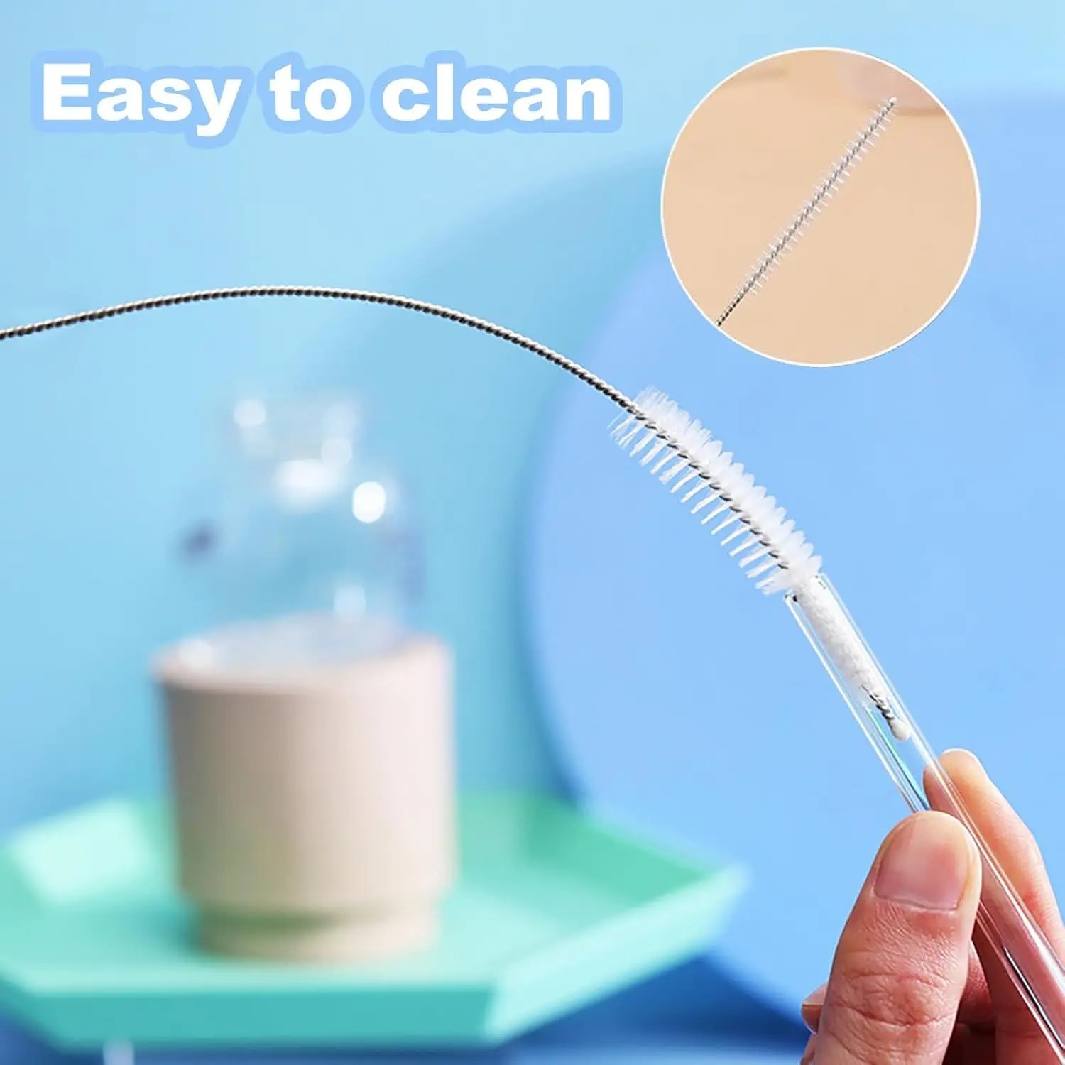 5-Piece Straw Cleaner Brush Kit for Stanley – (3-Size) Extra Long Pipe Cleaners,