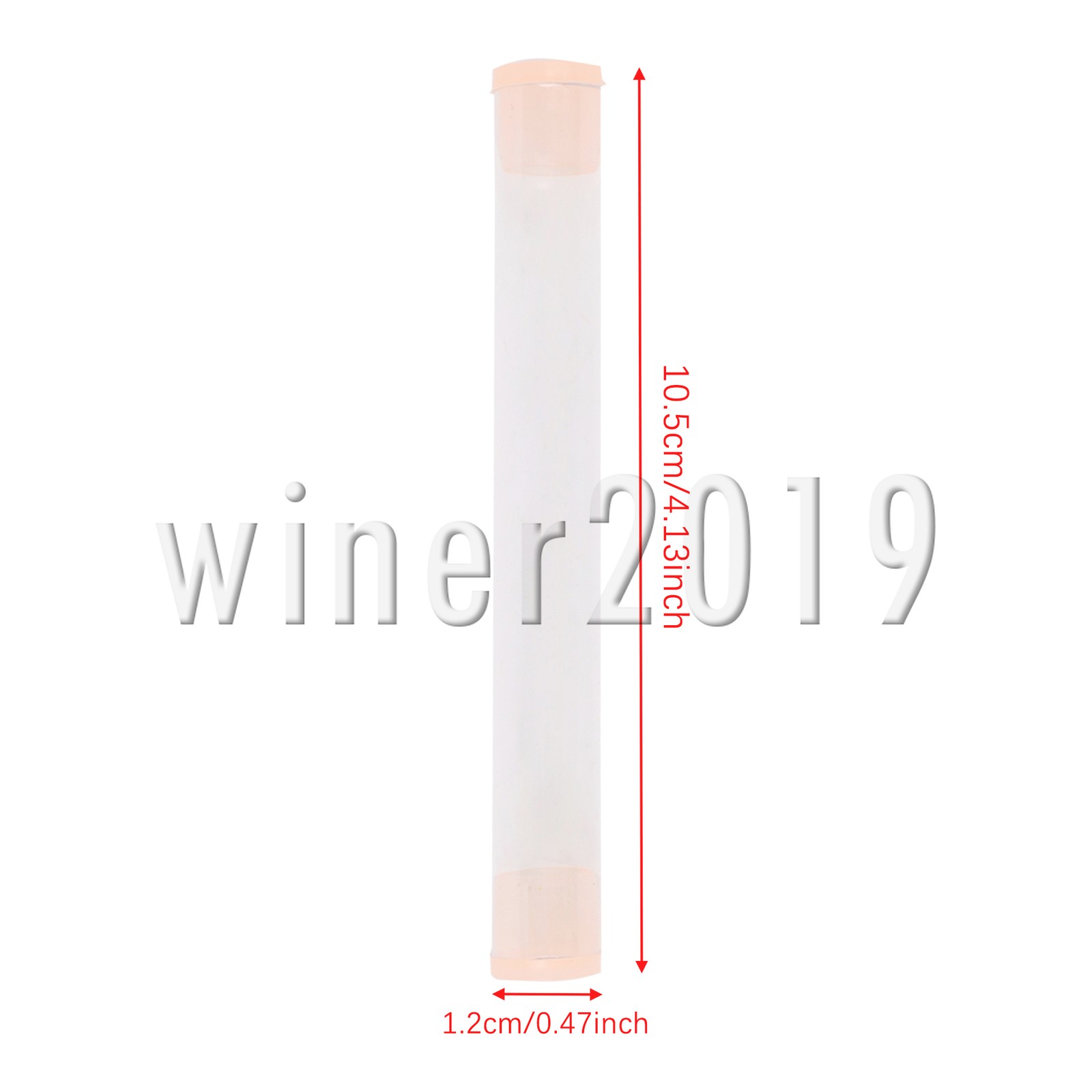 3x Plastic Sewing Storage Tube 1.2x10cm for Beads Needles Crochets Knits