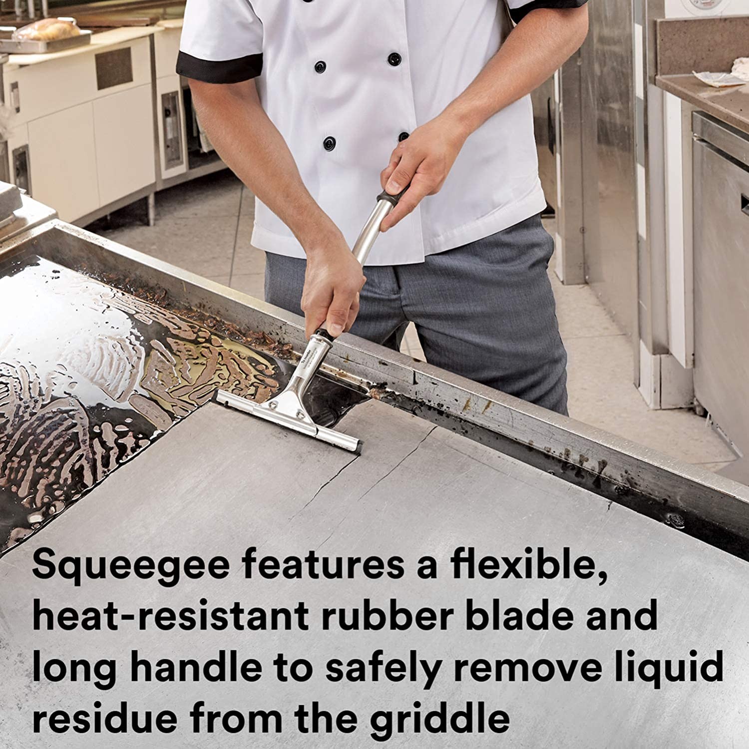Scotch-Brite Griddle Squeegee: 7.8 in. x 0.18 in. x 17.7 in.