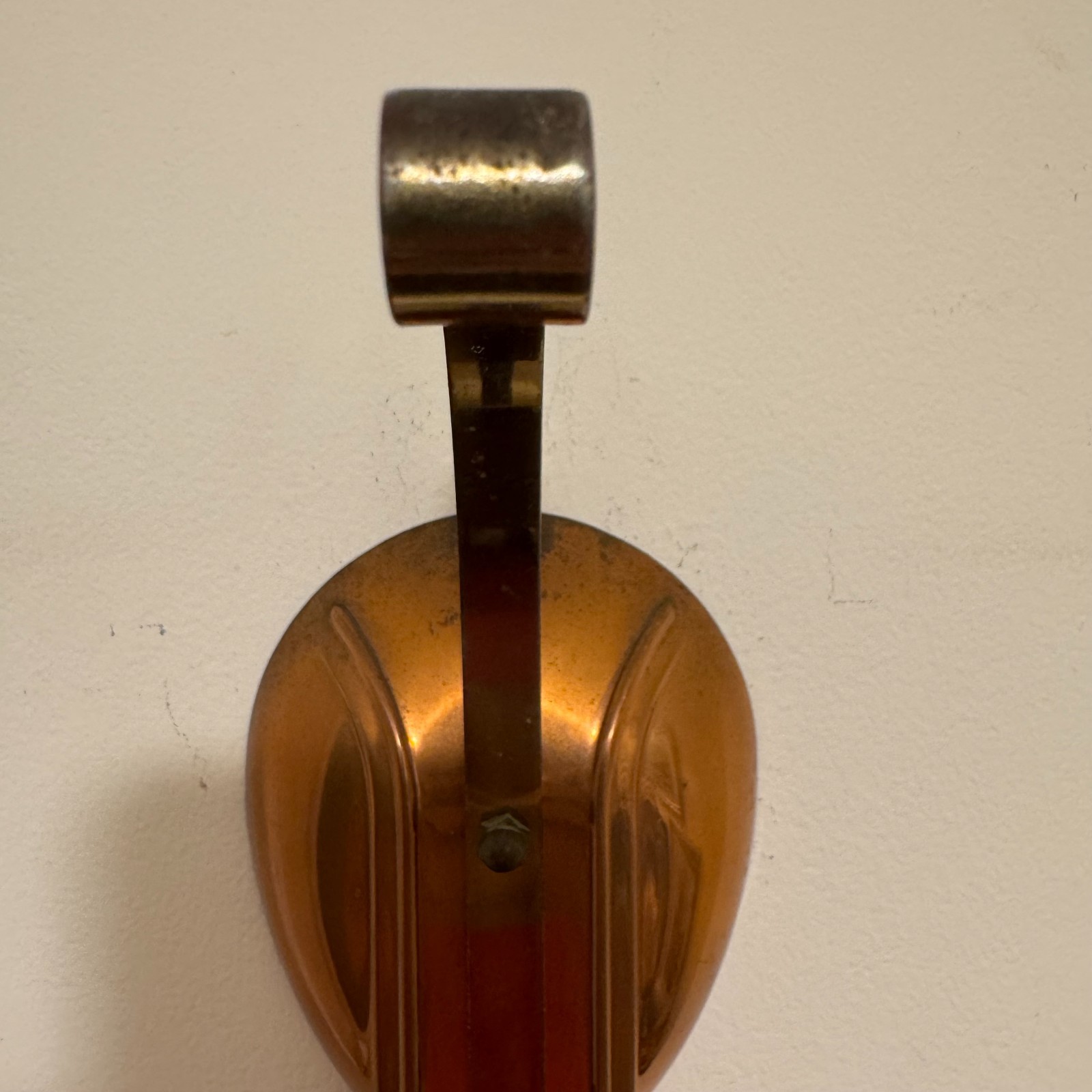 Vintage Art Nouveau Style Copper Wall Sconce Plant Hook Lantern Holder Hanger