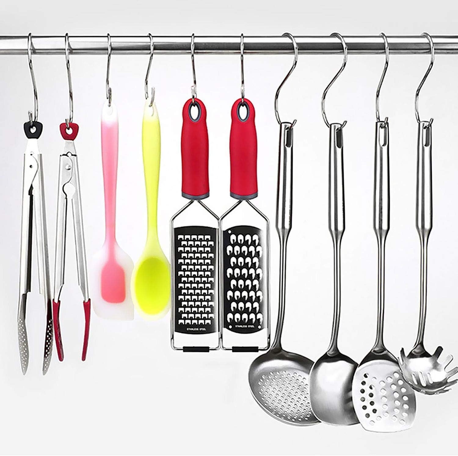 20 Pack 2.75 Inch S Hooks Stainless Steel S Shaped Heavy Duty 22lbs Kitchen