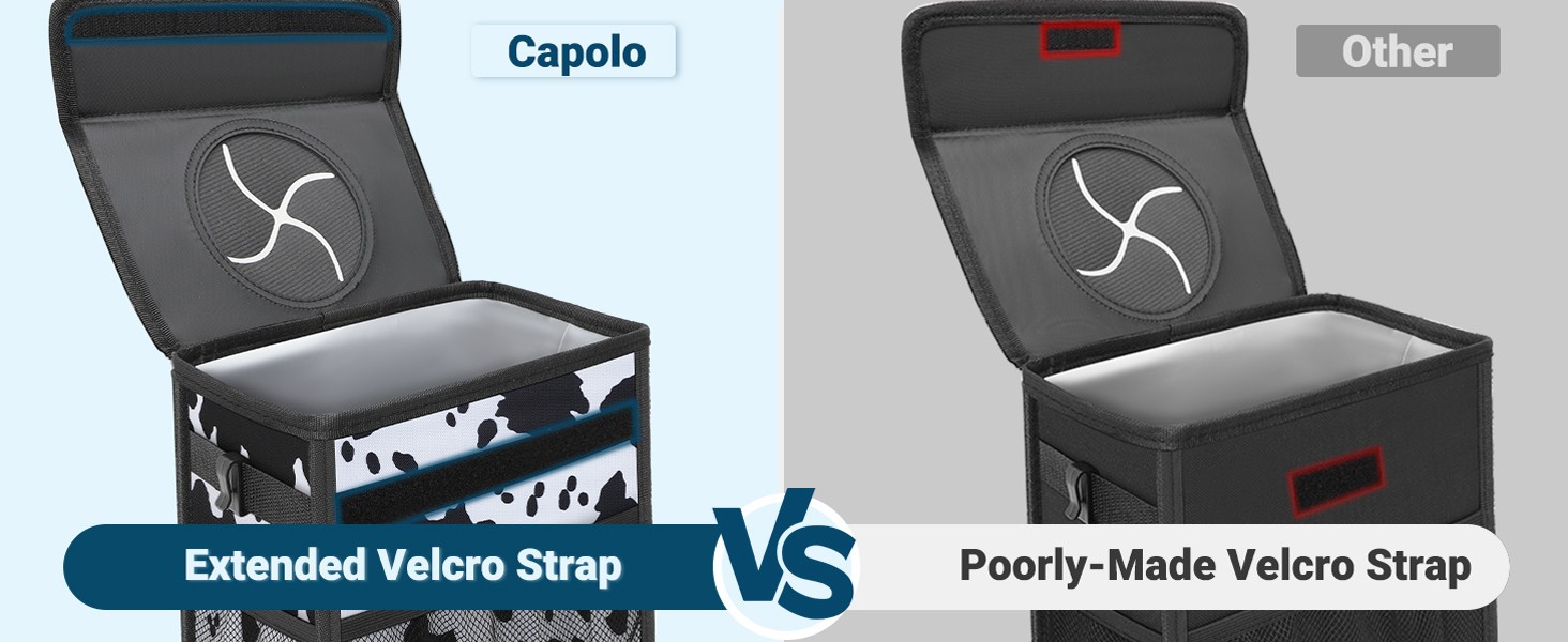 Car Trash Can with Lid, Leakproof Car Trash Bag Hanging Waterproof Automotive