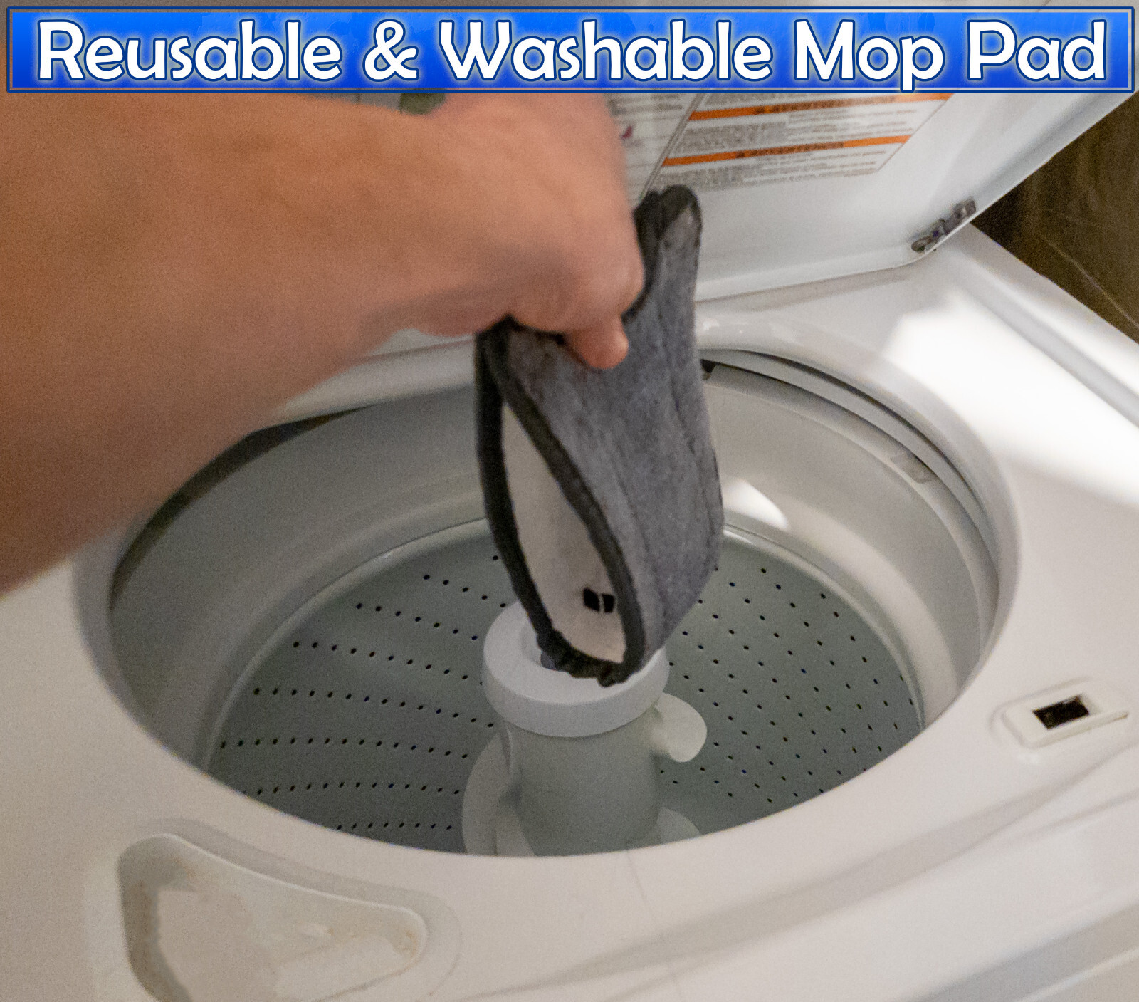 360 X Floor Mop Hands Free Self Wringing Reusable Wet & Dry Microfiber Rotatable
