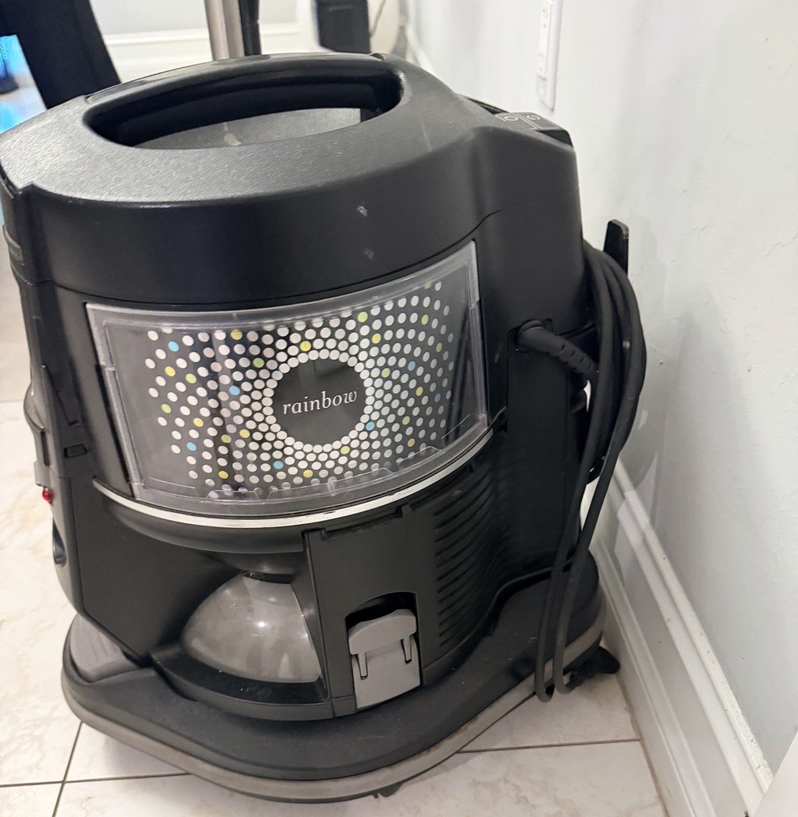 Rainbow Canister Bagless Corded Vacuum, Water Filtration, Black/Gray, Tools