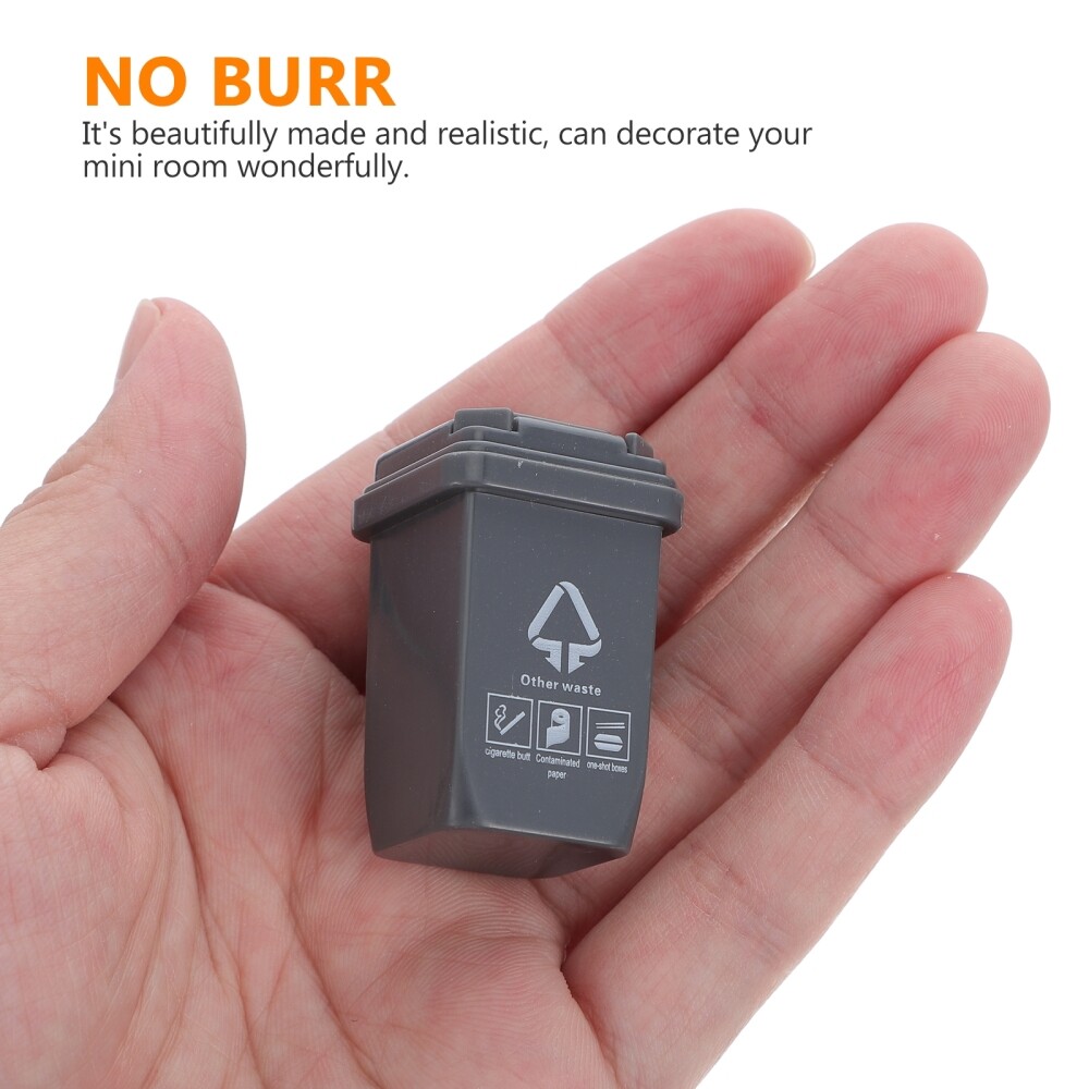 5 Pcs Tiny Trash Can Miniature Trash Can Sorting Garbage Can Small Trash Can