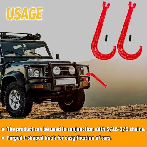 J Hook Towing-G80 Heavy Duty Towing J Hooks with 7100 Lbs 15 Inch Safety latch