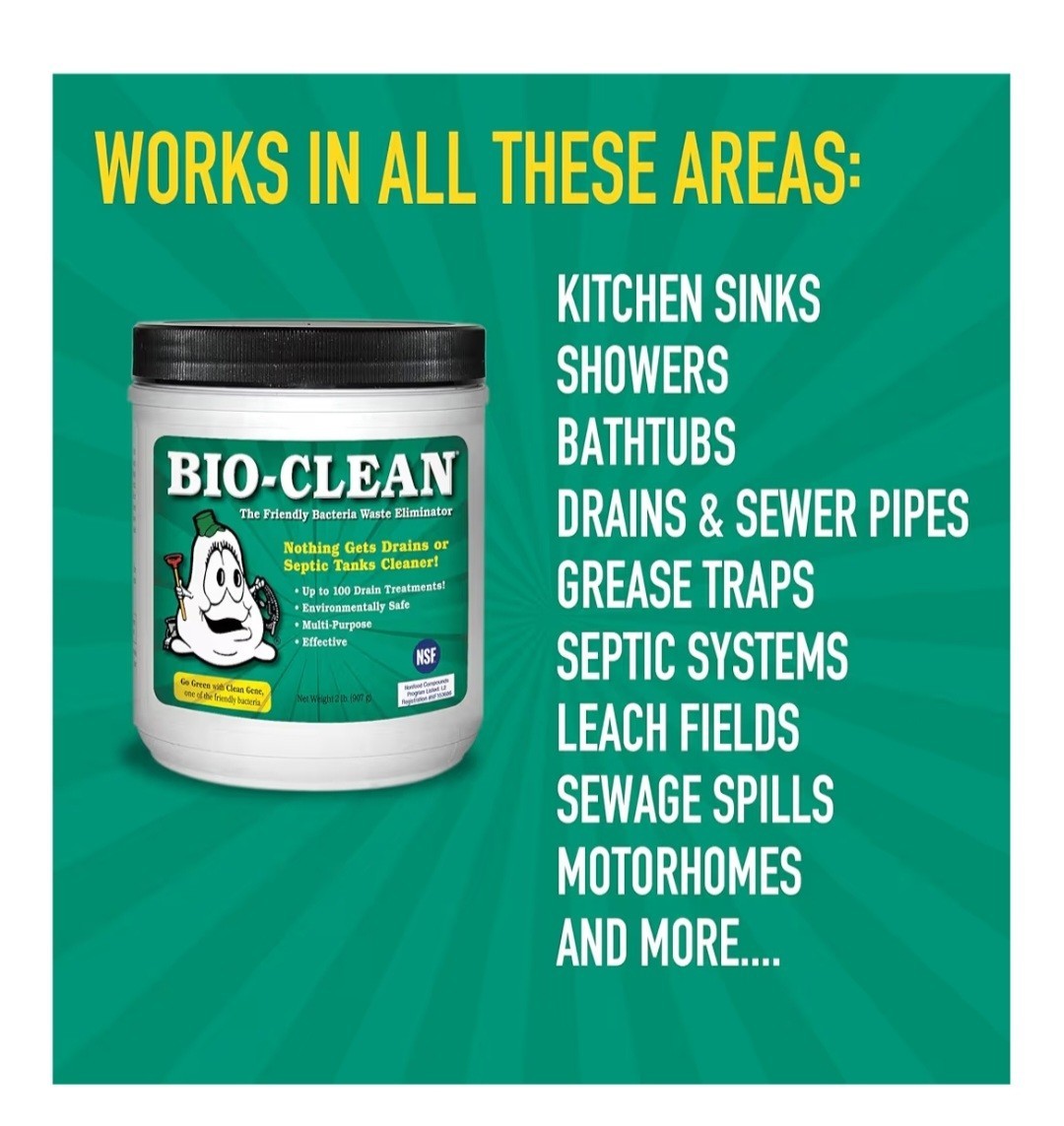 Bio-Clean Drain Septic 2# Can Cleans Drains- Septic Tanks – Grease Traps All Nat