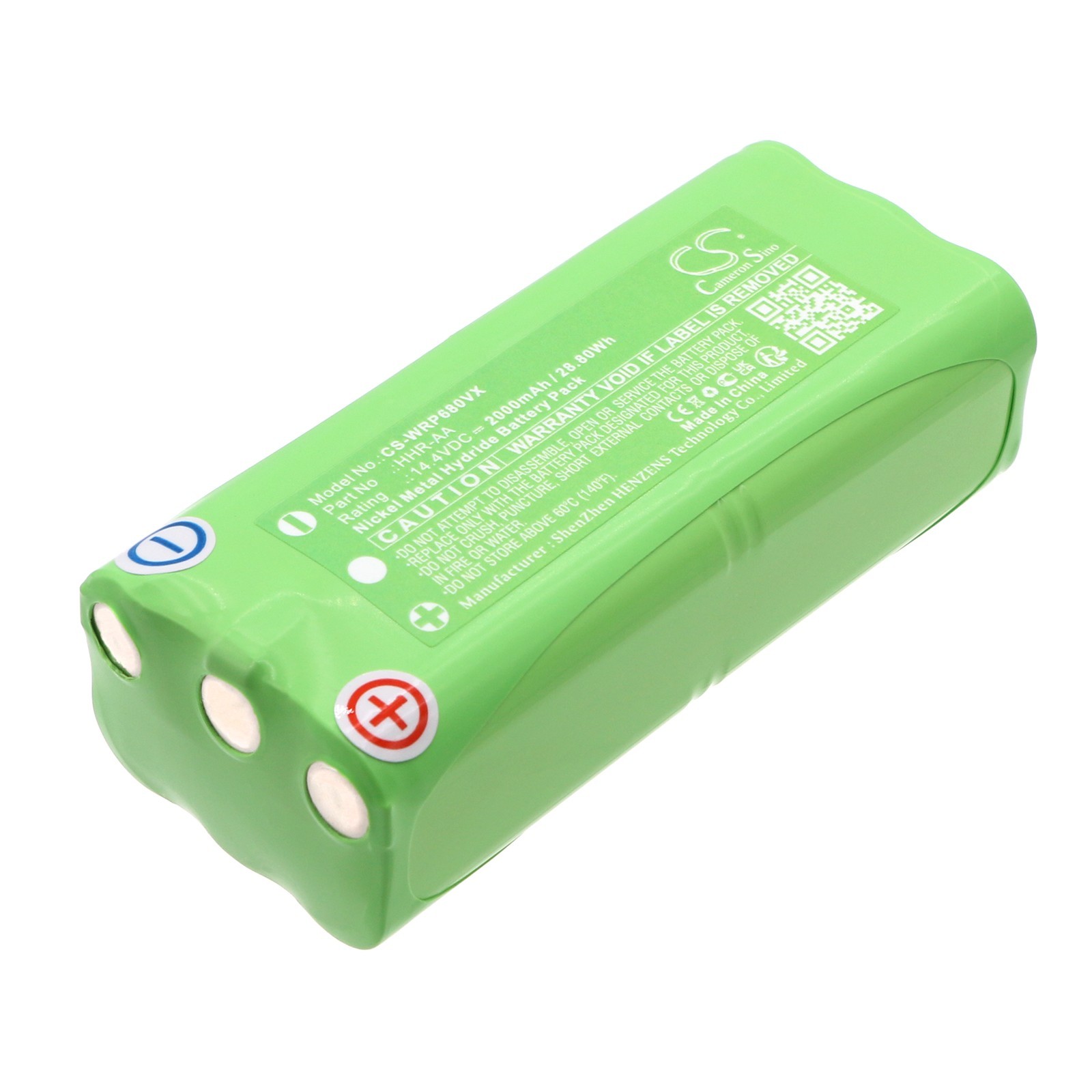 Ni-MH BATTERIE 14.4V 2000mAh Type HHR-AA For Whirlpool L68M