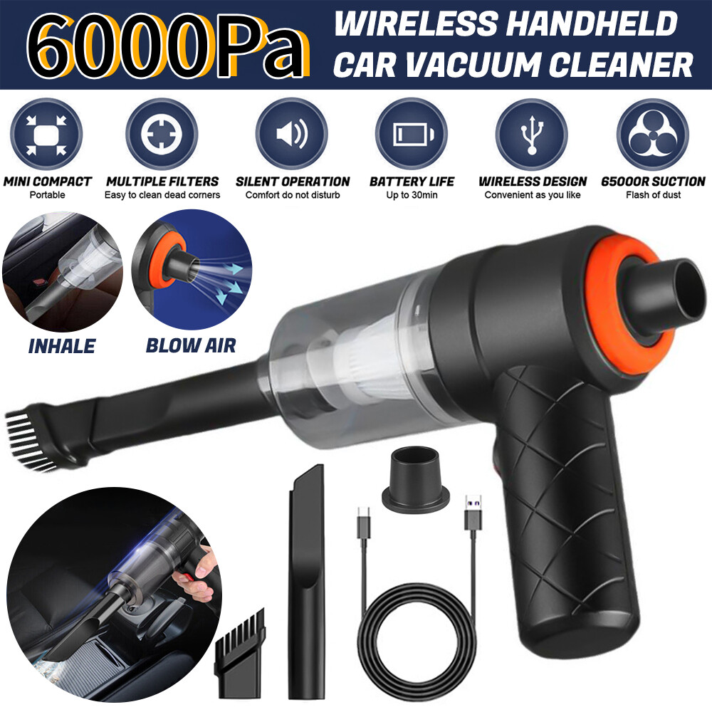 6000W Mini Vacuum Cordless Handheld Car Vacuum Cleaner Dust Buster Air Blower US