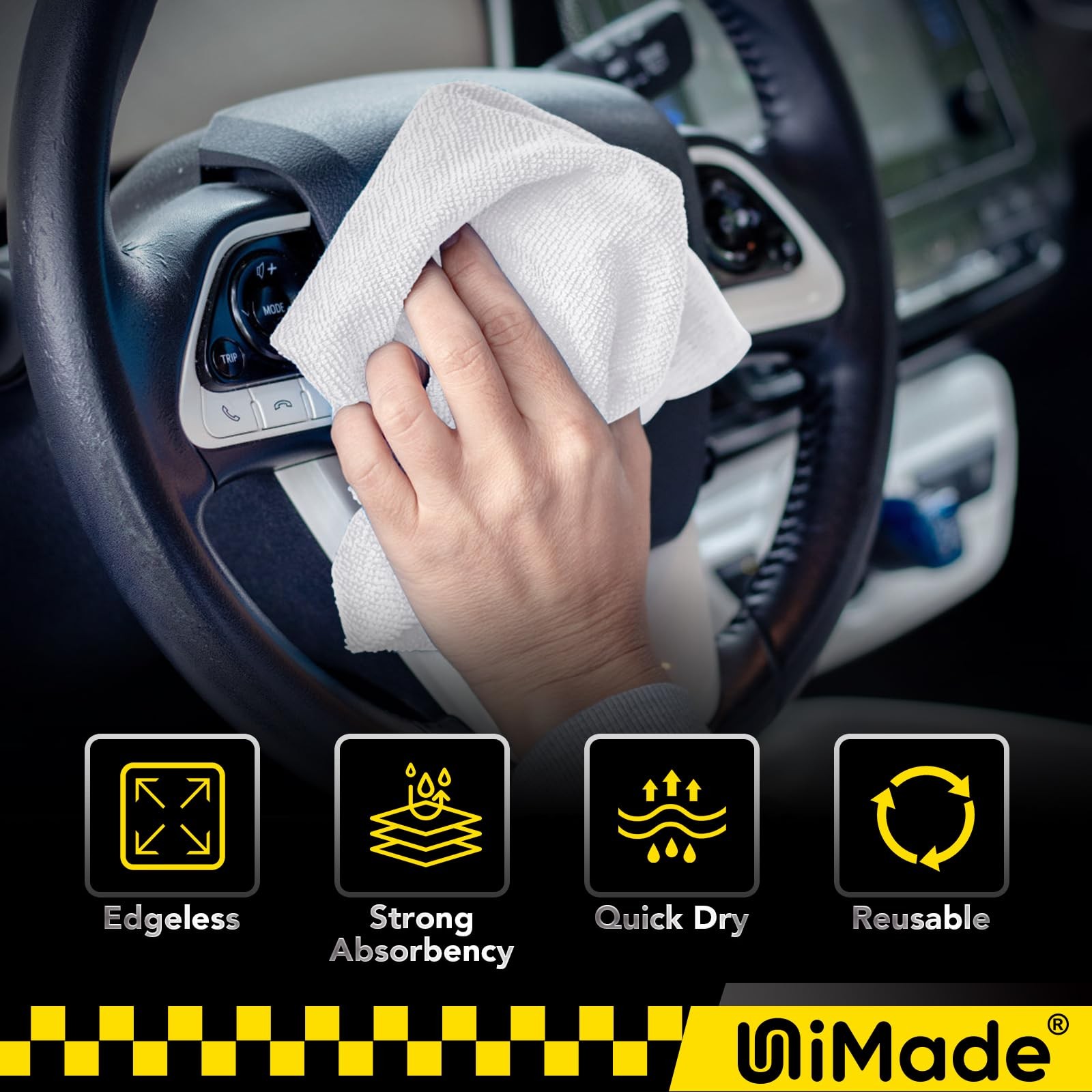 Microfiber Cleaning Cloth, 24 Pack Soft Towel for Cars Bulk Shop Towels