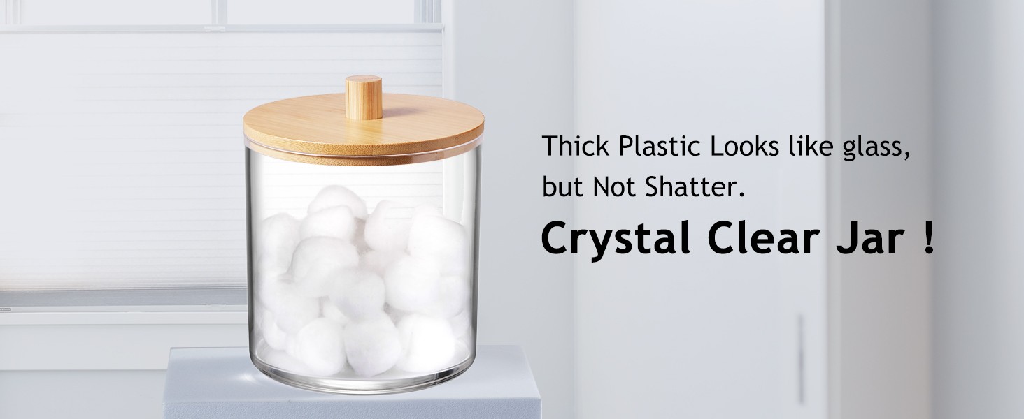 1 Pack 50oz Laundry Pods Container with Natural Bamboo Lid – Shatterproof