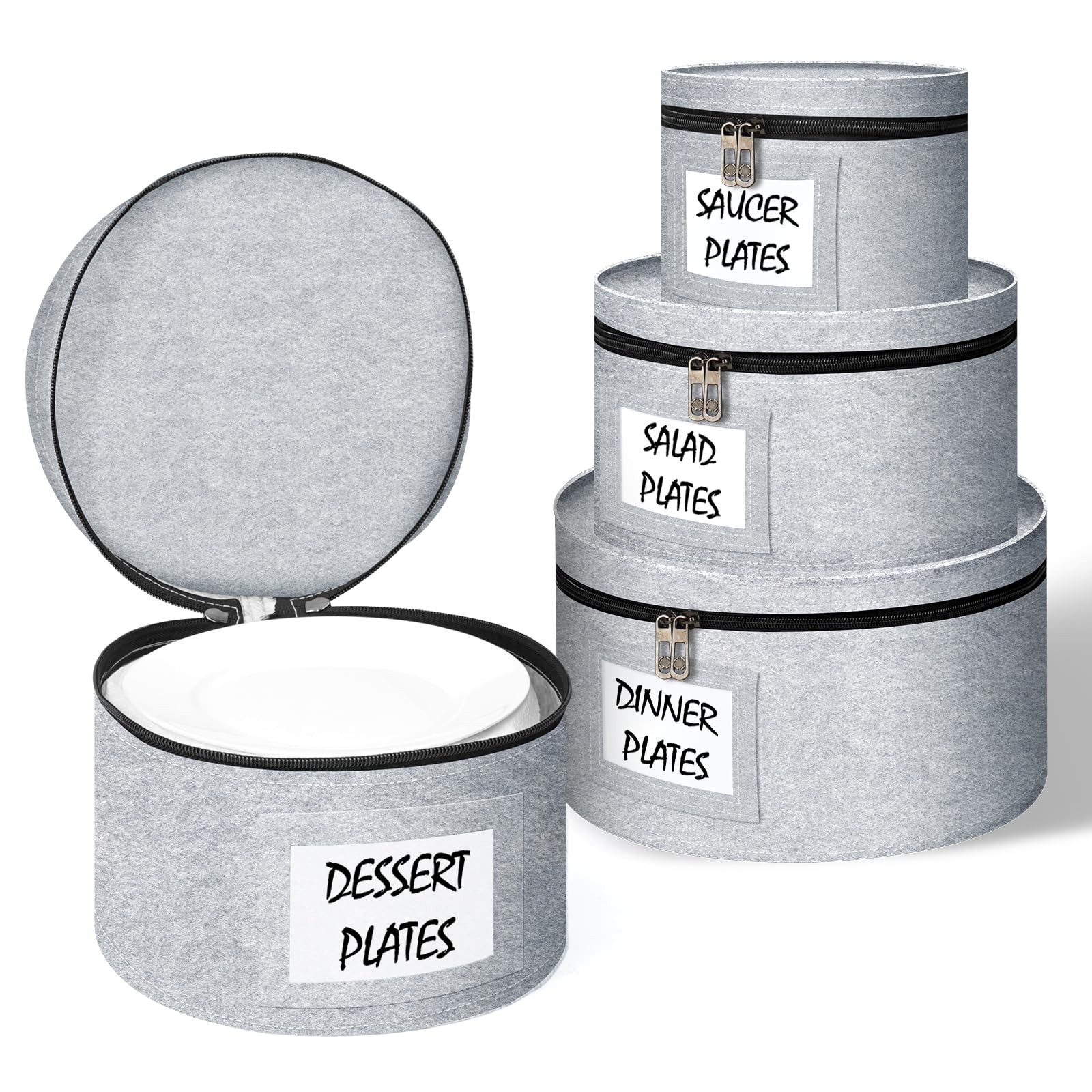 4 PCS Hard Shell China Storage Containers For Dinnerware Moving Box Dividers