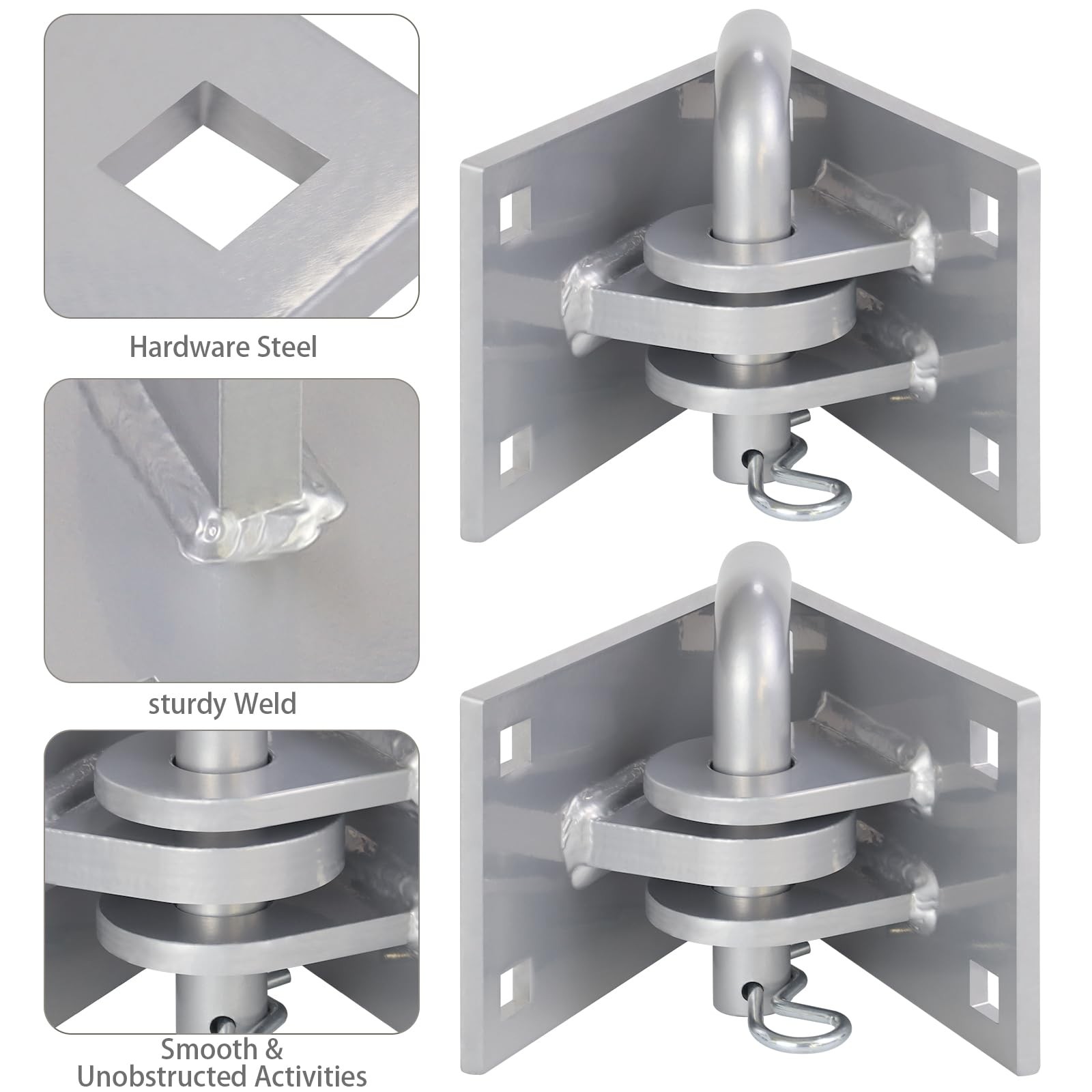 Dock Connector Hinge Kit 5″ x 3-1/2″ Backer Plate 7/16″ Holes – Build Floating