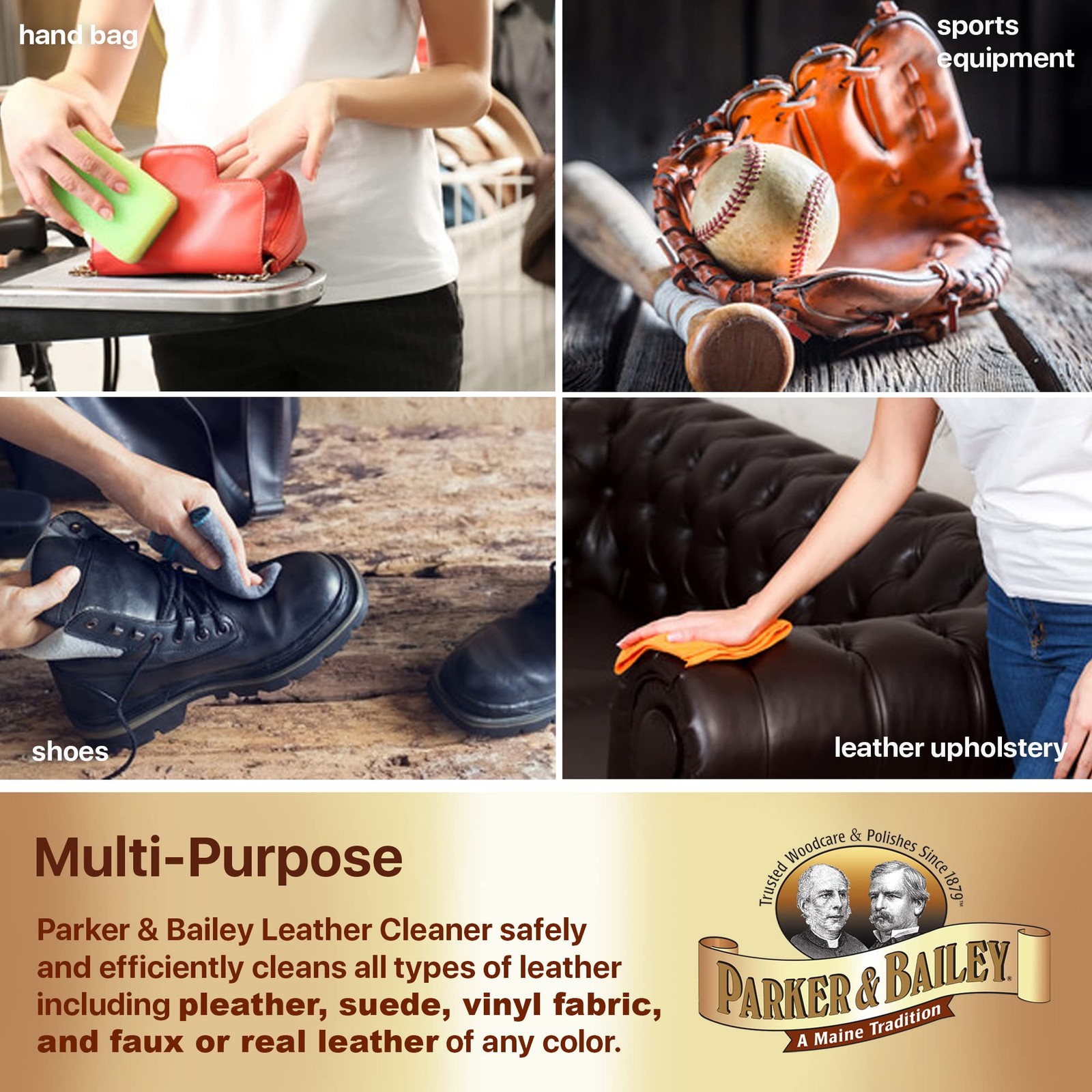 Parker & Bailey Leather Cleaner & Conditioner – Restores & Conditions, Cleaner F