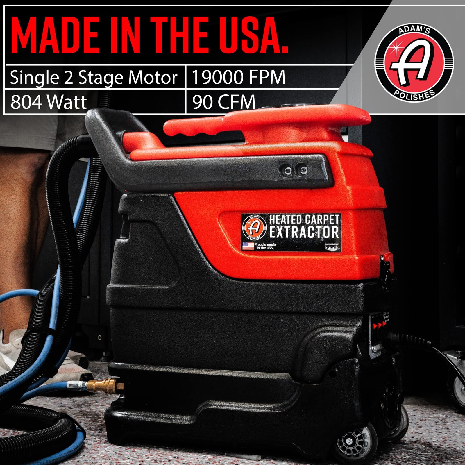 Adam’s Polishes Heated Carpet Extractor -Powerful 200 Degree Spot and Upholstery