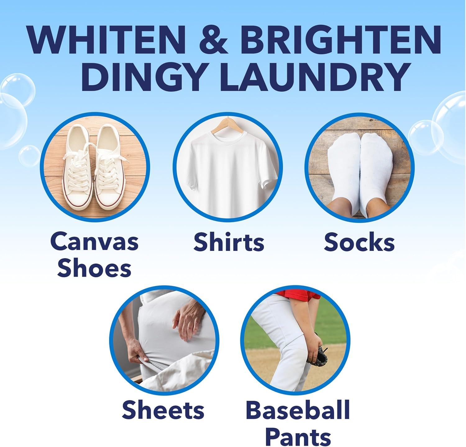 White Revive Laundry Whitener and Stain Remover Powder, Alternative to Bleach fo