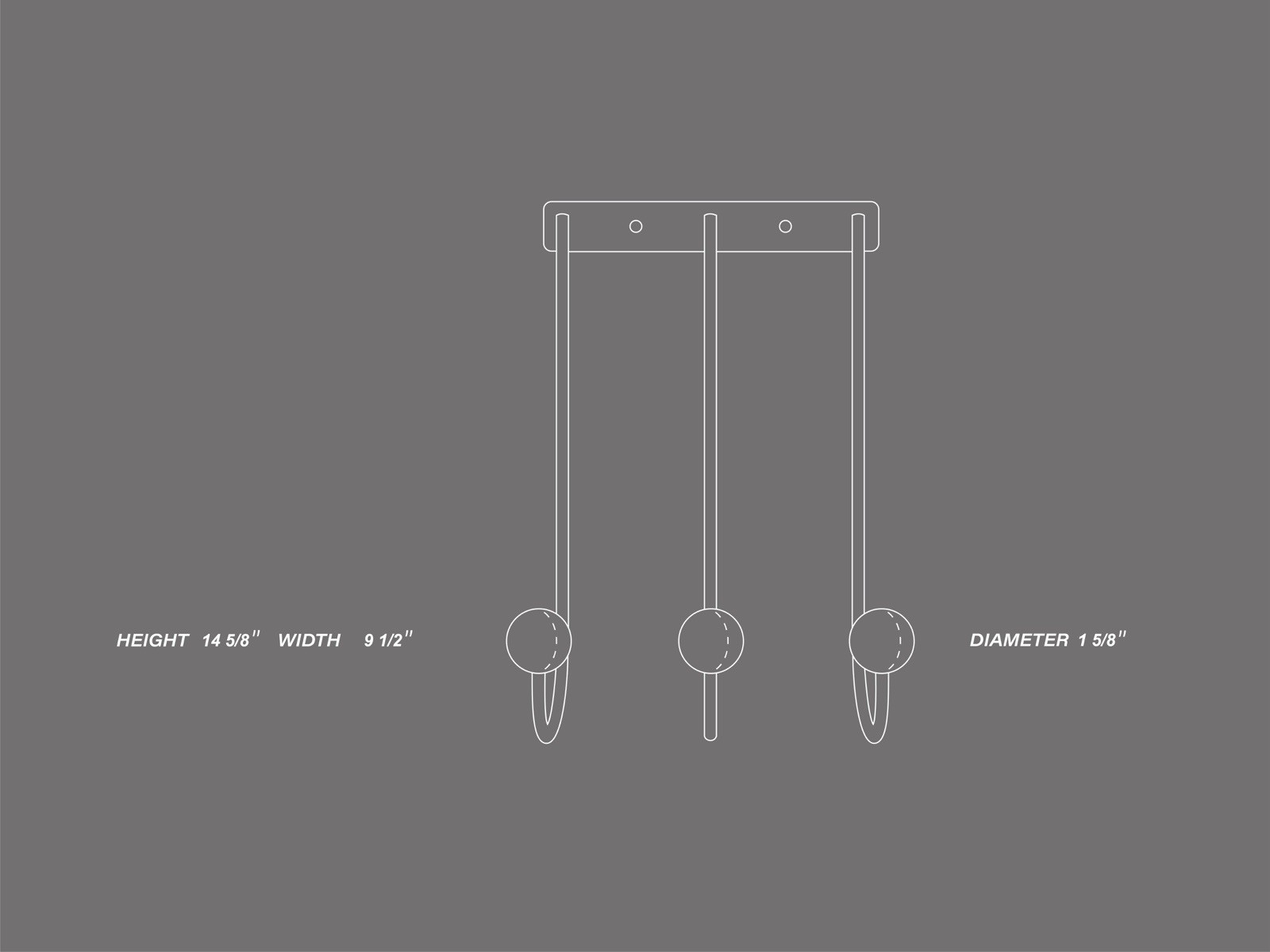 Mid Century Modern Metal Coat Rack Wall Hooks Entryway Organizer Minimalist