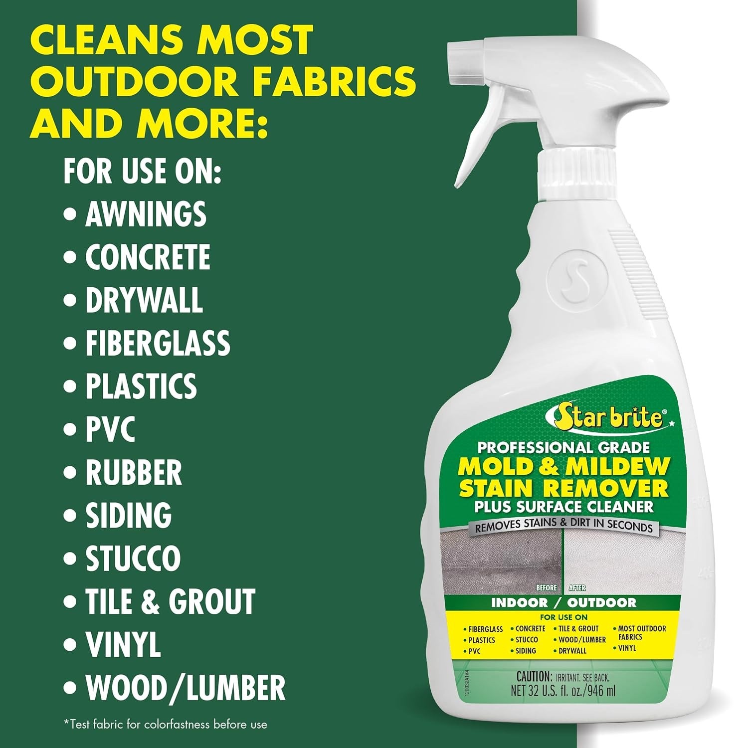 STAR BRITE Professional Grade Mold & Mildew Stain Remover – 32 OZ (120032) PCK 2