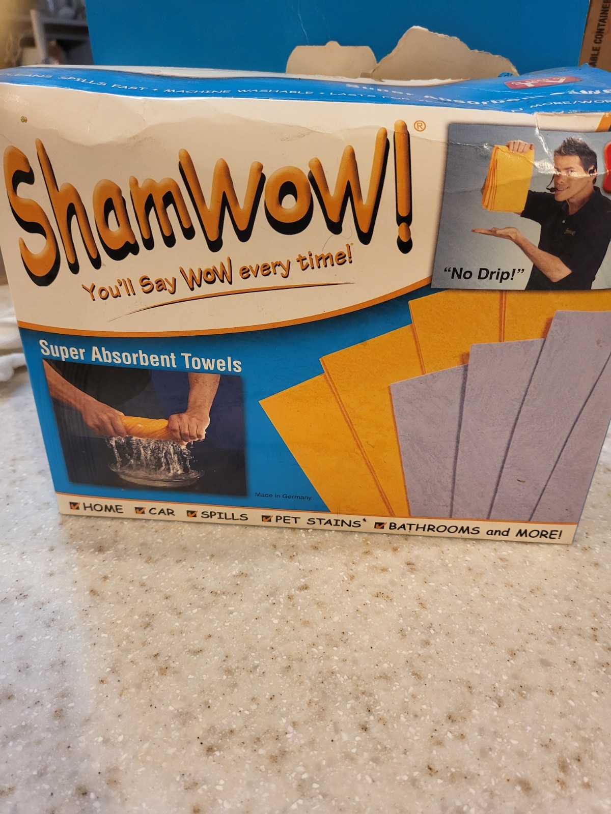 ShamWow! Mini Super Absorbent PVA Towels 8-Pack Orange/Purple Washable