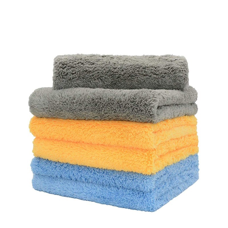 6 Pcs Extremely Thick Plush Microfiber Towel Cleaning Cloth Polishing Detailing
