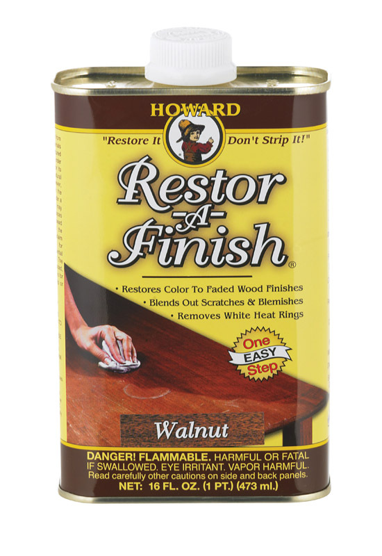 HOWARD Original Restor-A-Finish 1 Pt WALNUT Wood Furniture Restorer RF4016