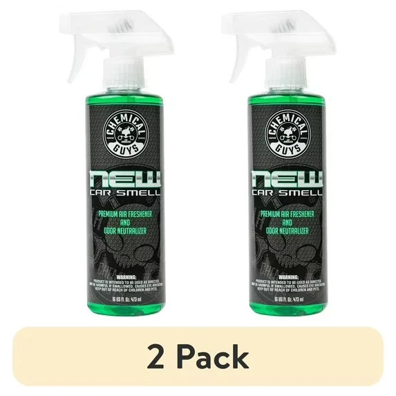 Chemical Guys New Car Smell Scent Air Freshener & Odour Eliminator 16oz (2 Pack)