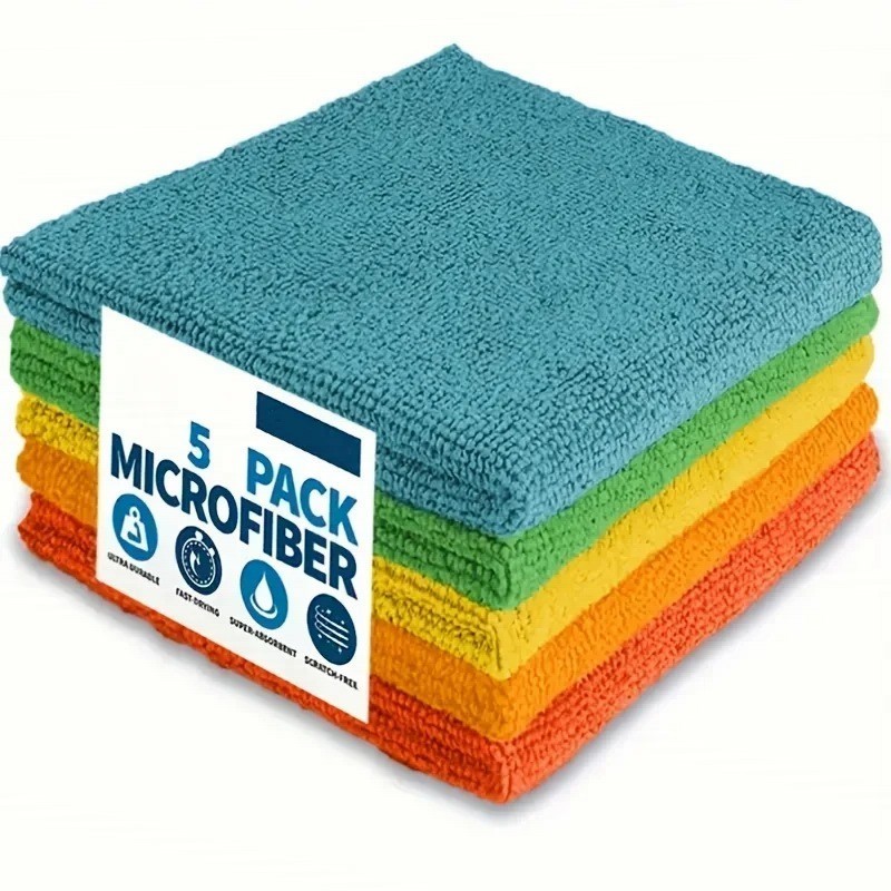 Microfiber Cleaning Cloth, Dishwashing Cloth Household Rag Kitchen Bat10/5/3pcs