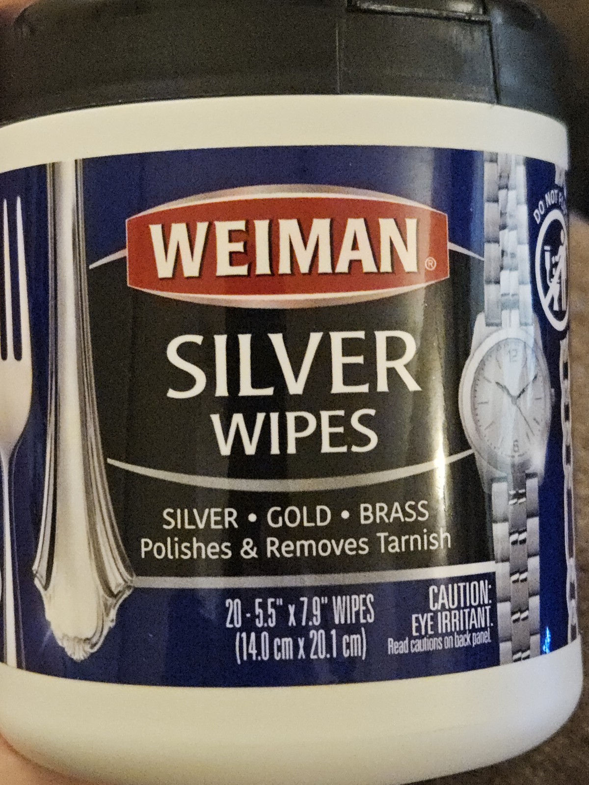 Weiman Jewelry Polish Cleaner, Tarnish Remover Wipes For Silver & Gold, 20 Wipes