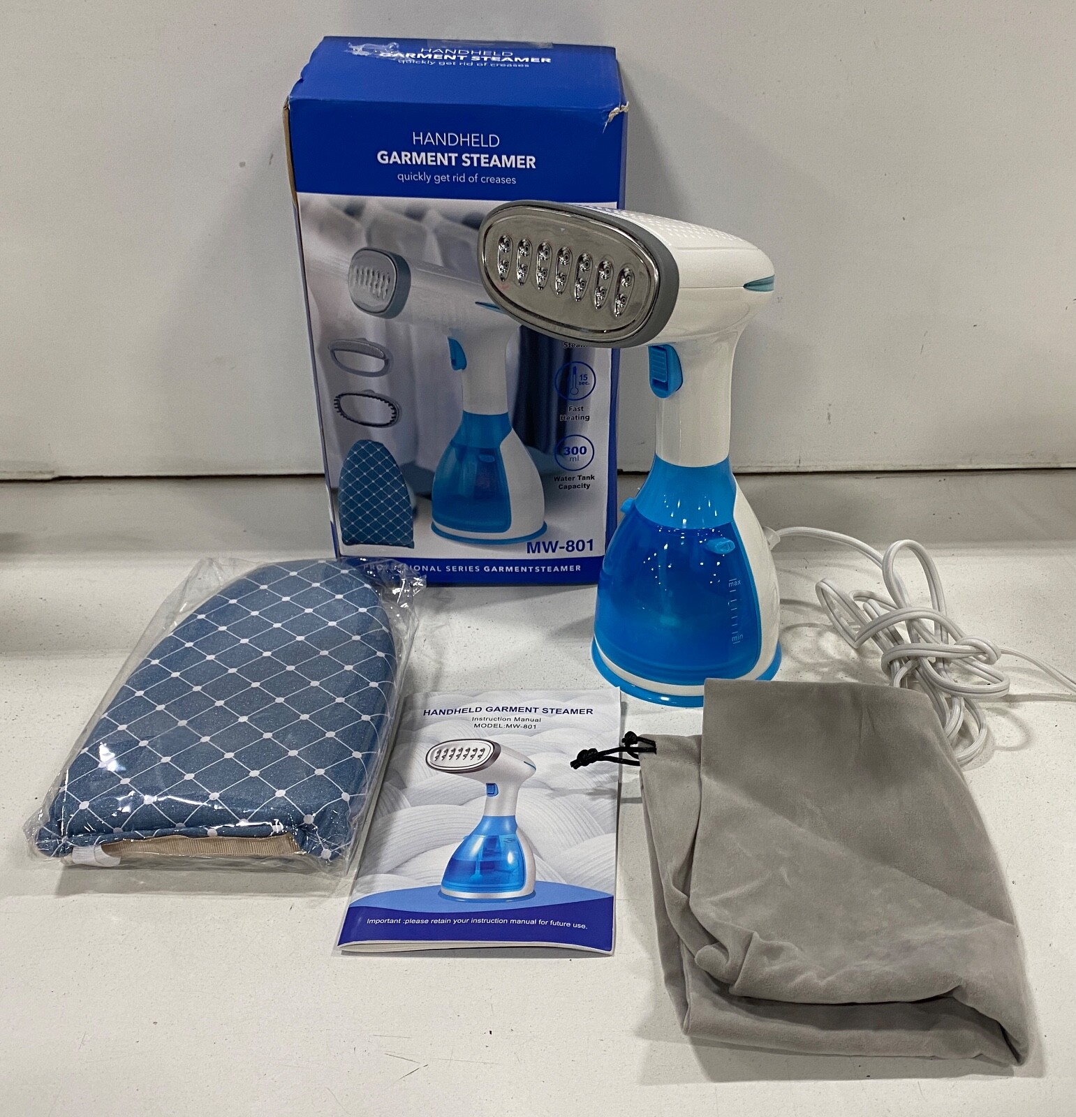 Handheld Garment Steamer MW-801 280ml Professional Series Anti-crease