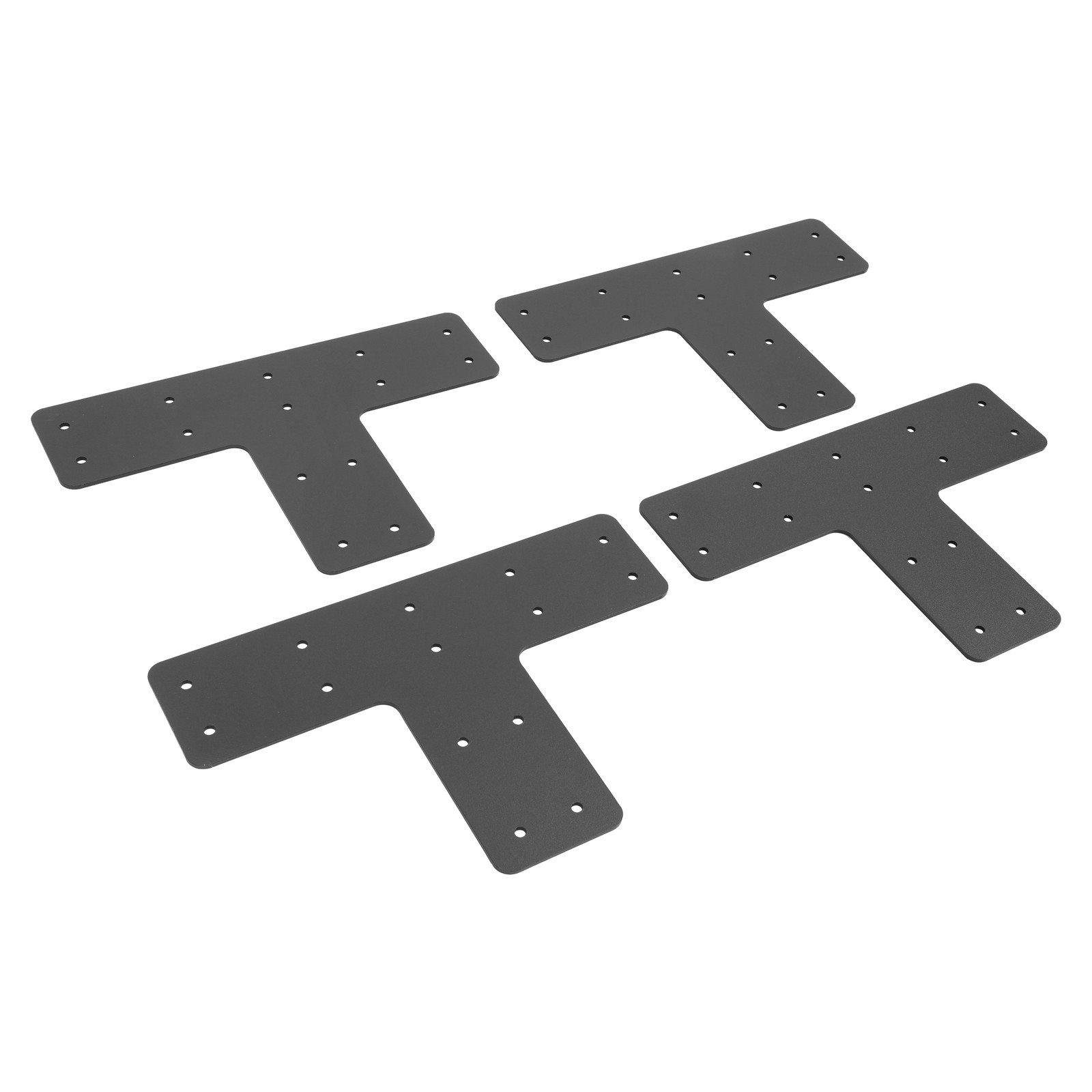 12*8″ 4PCS T Post Frame Pergola Bracket Flat Mending Plate Fit 4×4″,6″x6″ Lumber