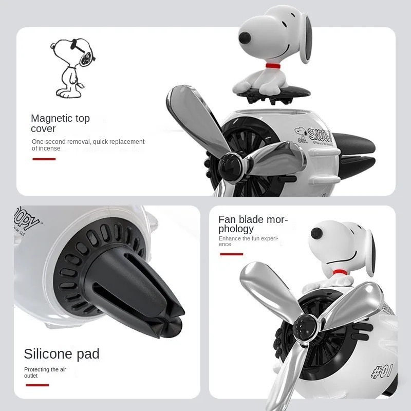 Snoopy car air Freshener Aromatherapy Fragrance Piece Decoration Perfume Clip