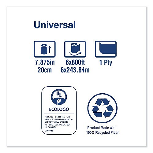 Tork® Universal Hardwound Roll Paper Towels, Brown, 800-ft.