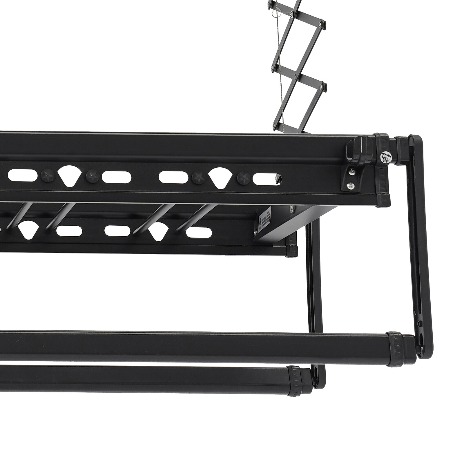 Electric Retractable Airing Rack Clothes Drying Rack W/ Remote Control & Light