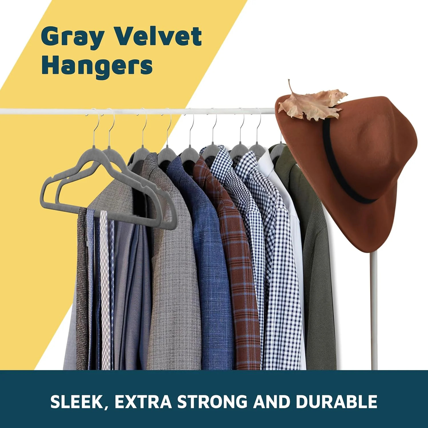 Lifemaster Velvet Clothes Hangers – With 360 Degree Swivel Hook & Non-Slip