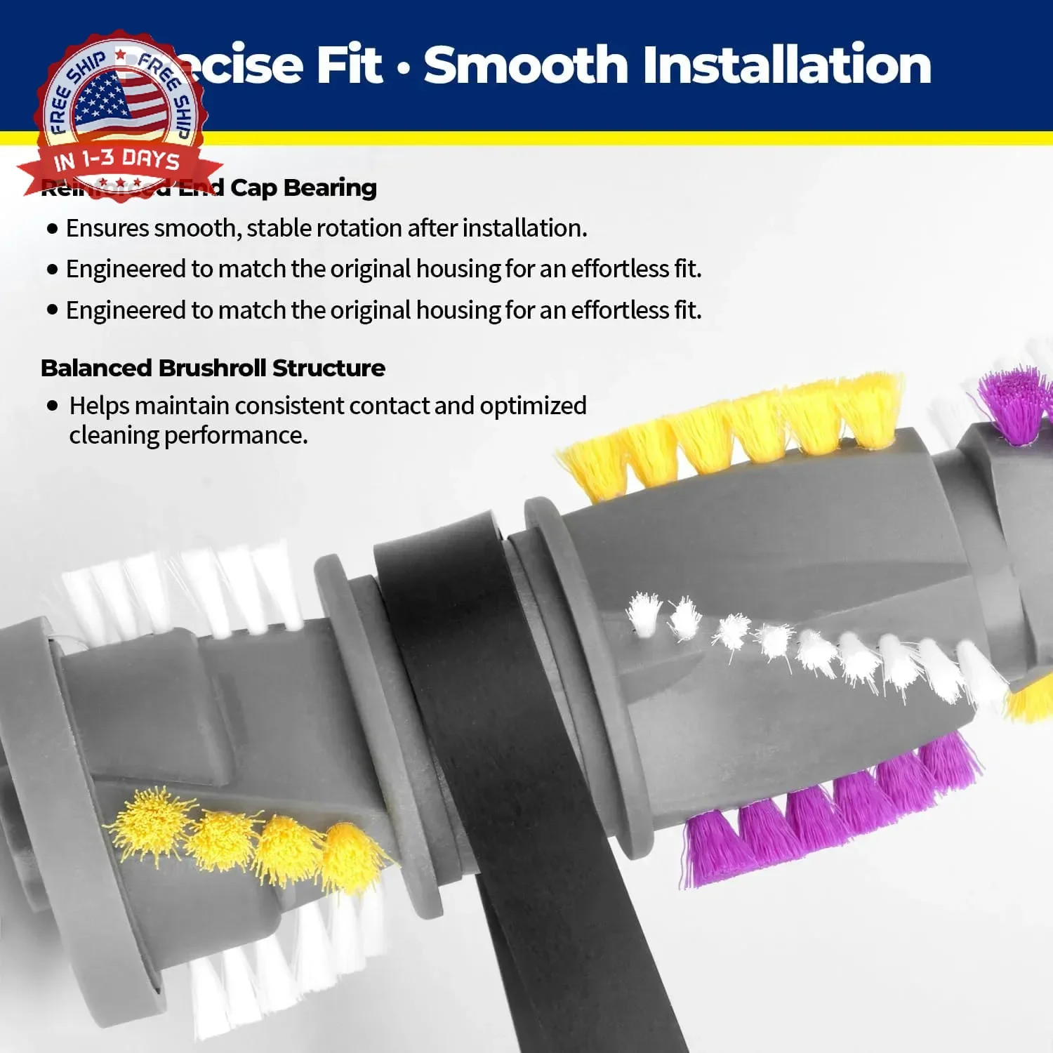 Vacuum Brush Roll & Belt Kit Durable ABS Pet Hair for Upright Cleaners