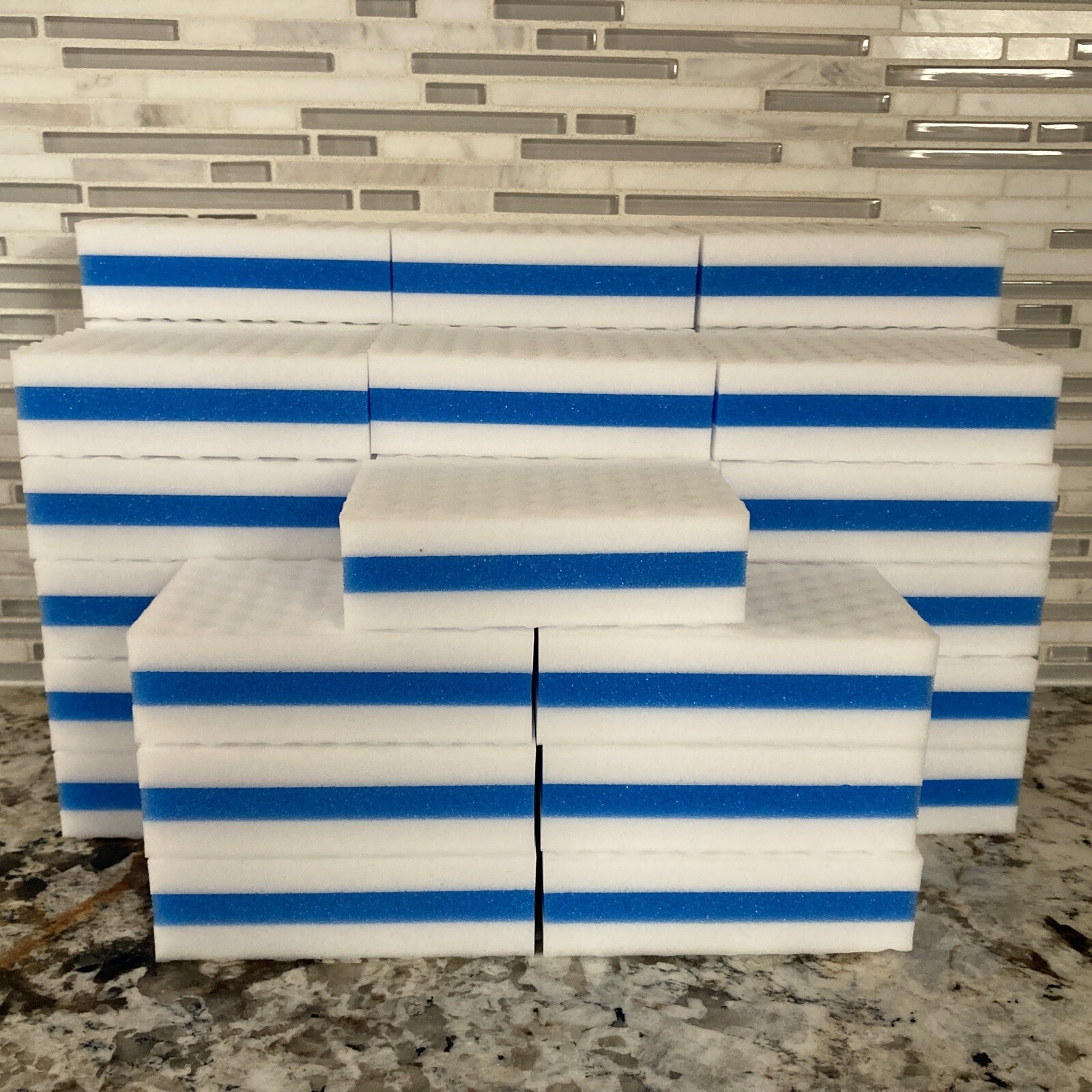 80 PACK Melamine Magic Sandwich Sponge Eraser Heavy Duty Extra Durable 1-1/4″