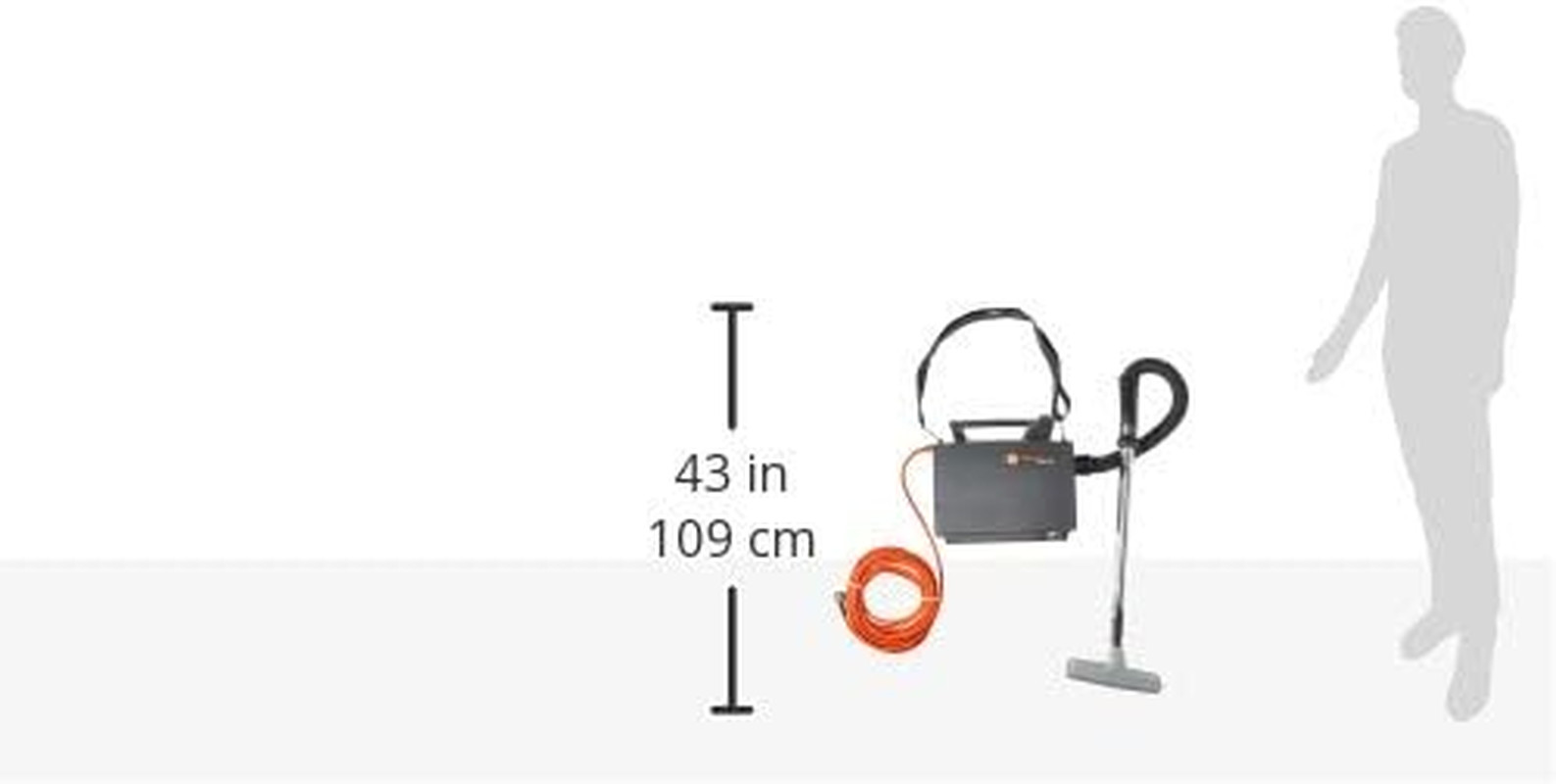 Hoover Commercial Portapower Lightweight Canister Vacuum Cleaner, Bagged Caniste