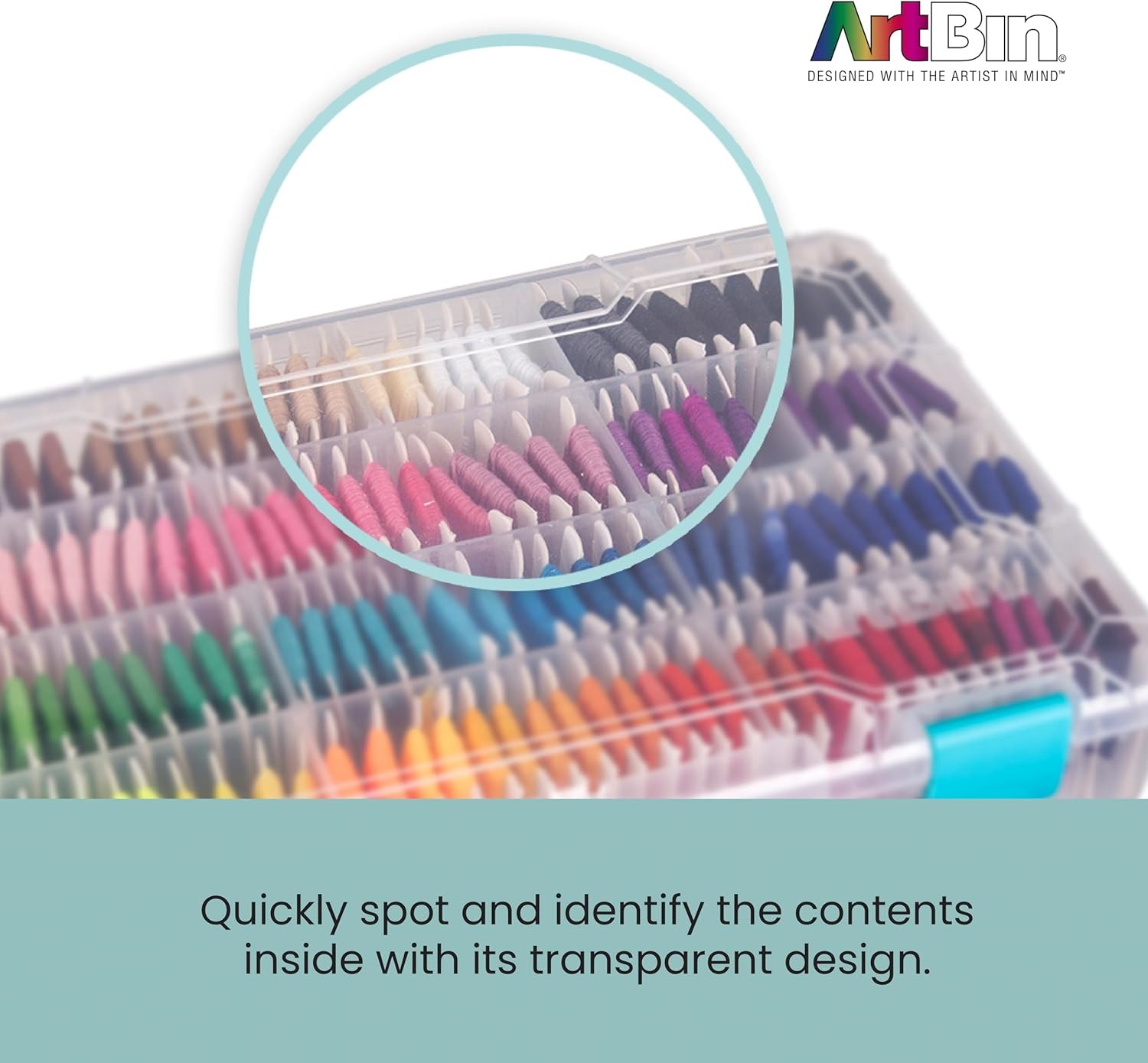 ArtBin Floss Finder Box: Clear Sewing 1 Count (Pack of 1), Multicolor