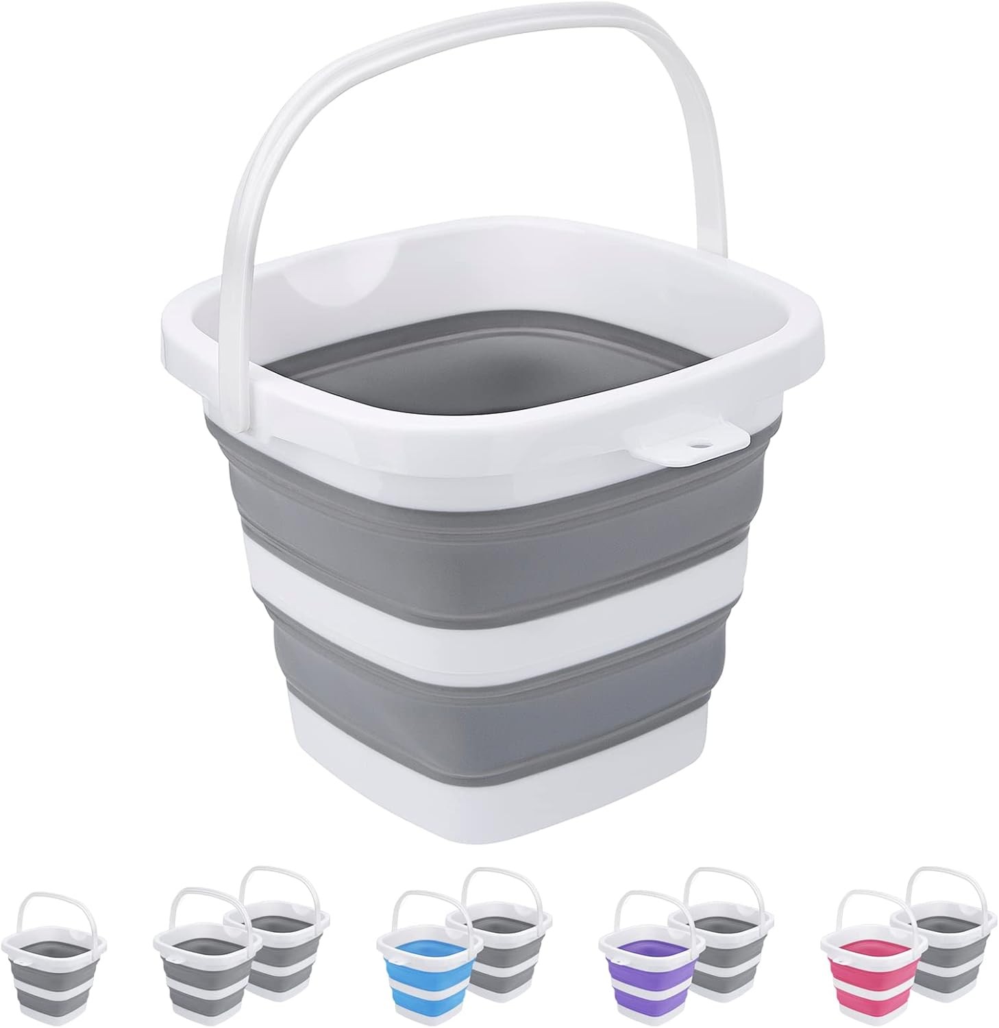 Collapsible Bucket, 5L 1.3Gallon Small Cleaning Mop Buckets for 5l-grey