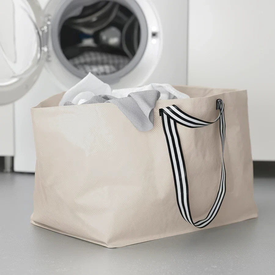 IKEA Large Shopping Bag Tote Durable LightBeige, 22.5×14.5×15.25″ 20Gal