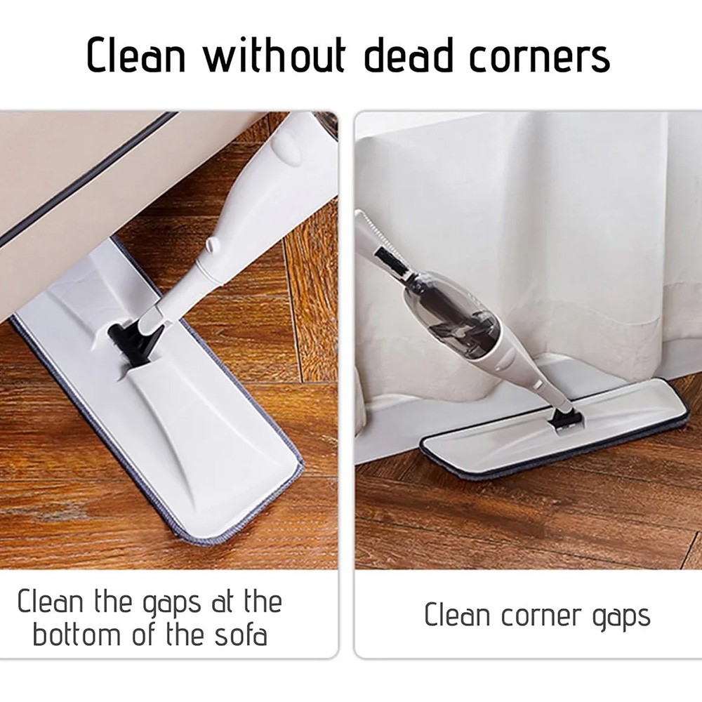 Spray Mop with 3 Washable Pads Refillable Bottle 360° Microfiber Floor Cleaner