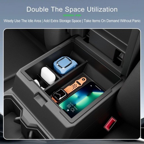 Center Console Organizer Compatible with 2025 2026 Armrest Trays Storage Box Rep